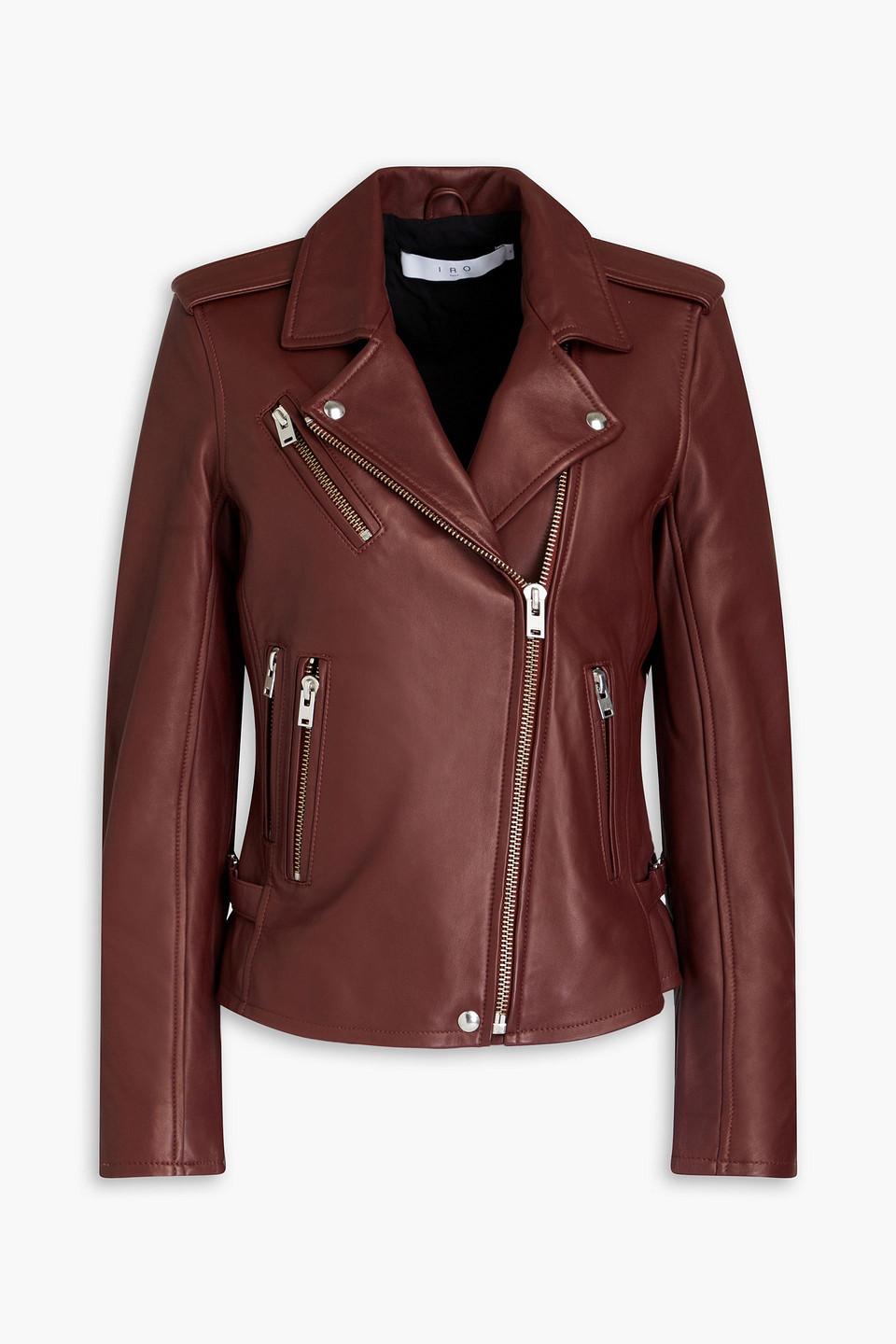 Iro burgundy sale leather jacket