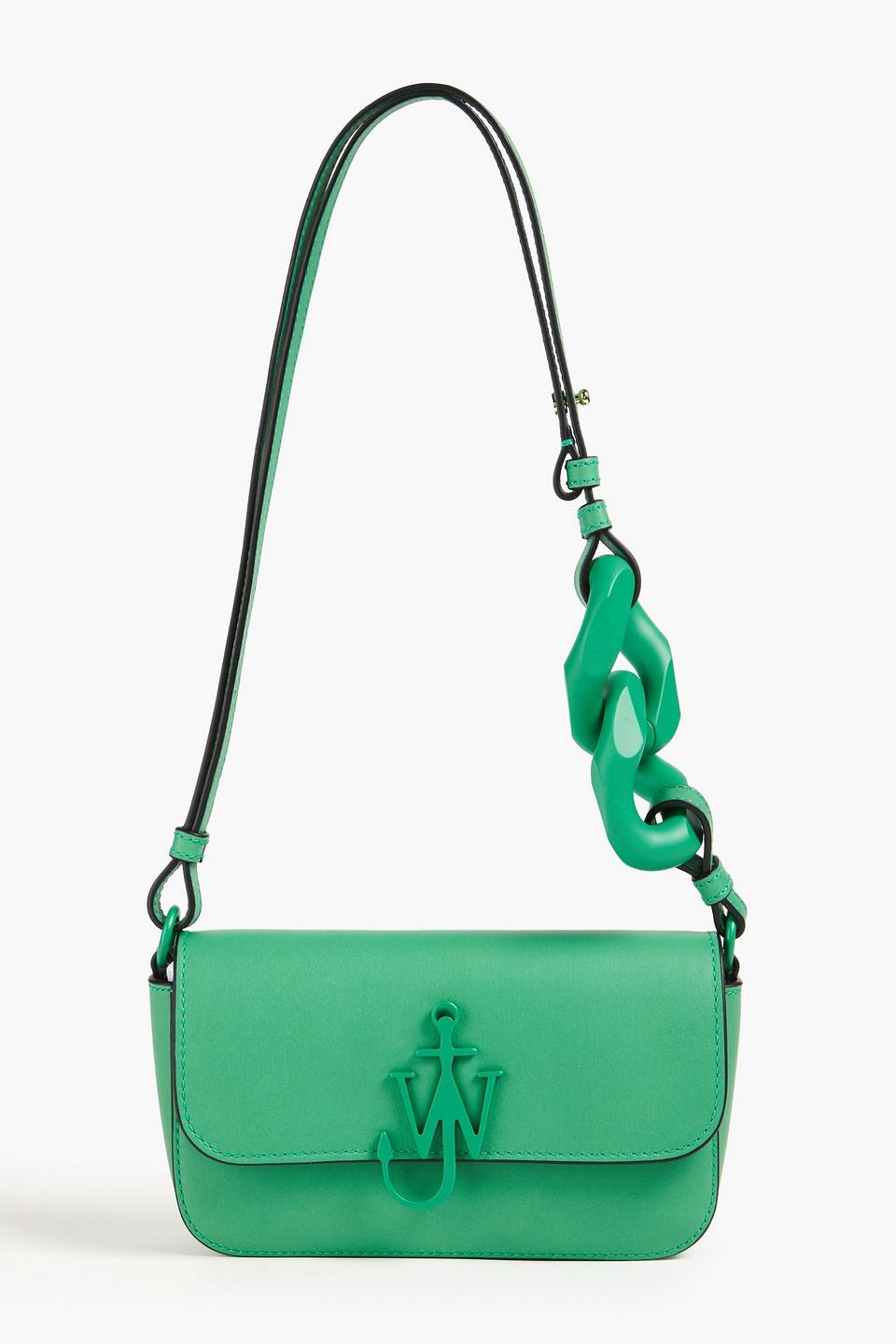 JW Anderson Chain Anchor Embellished Leather Shoulder Bag in Green Lyst Canada