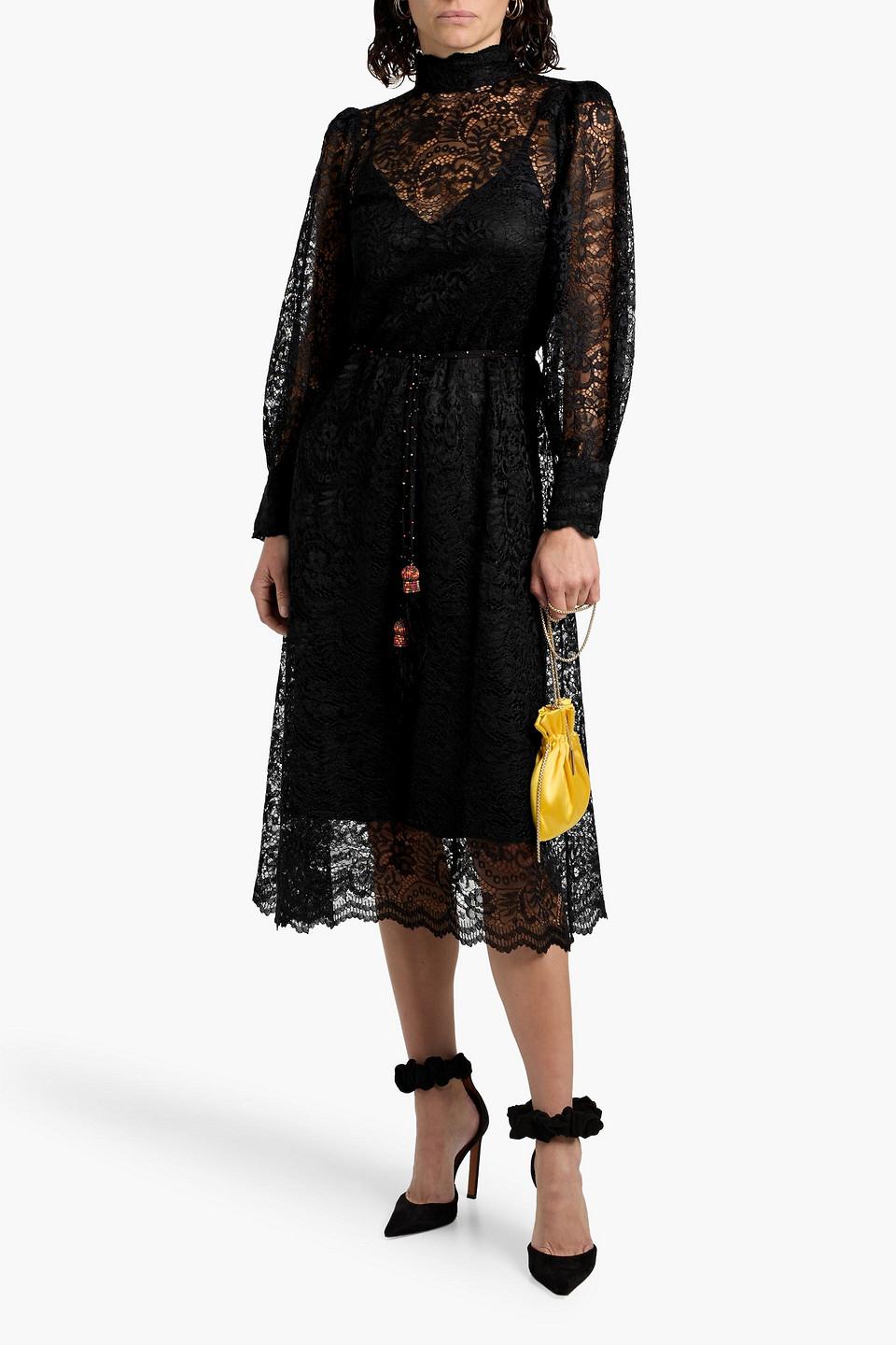 raquel black lace corset midi dress Black Lace Corset Midi Dress – STYLED BY ALX COUTURE main image 1