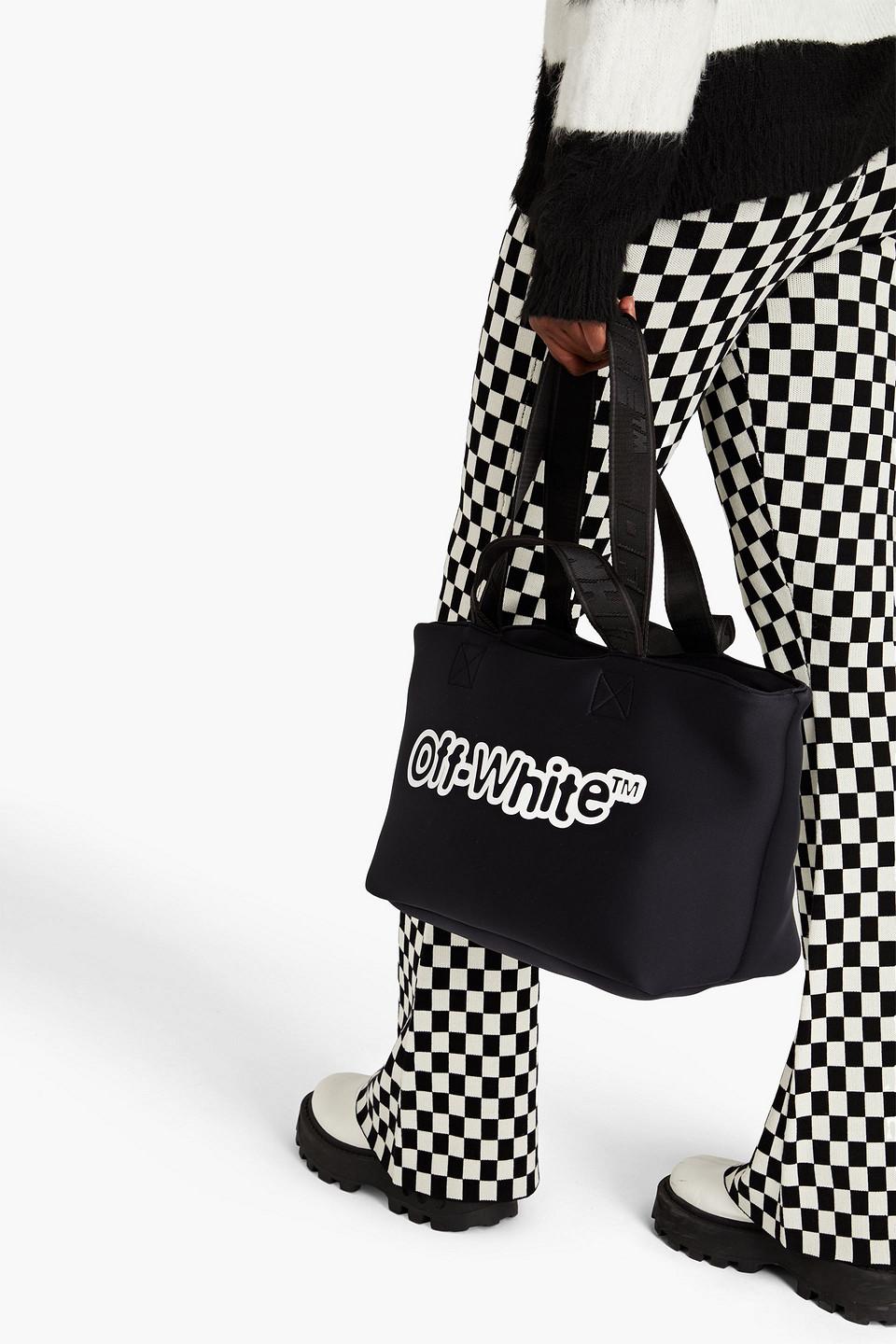 Off-White Logo Checkered Bag Black/White Purse