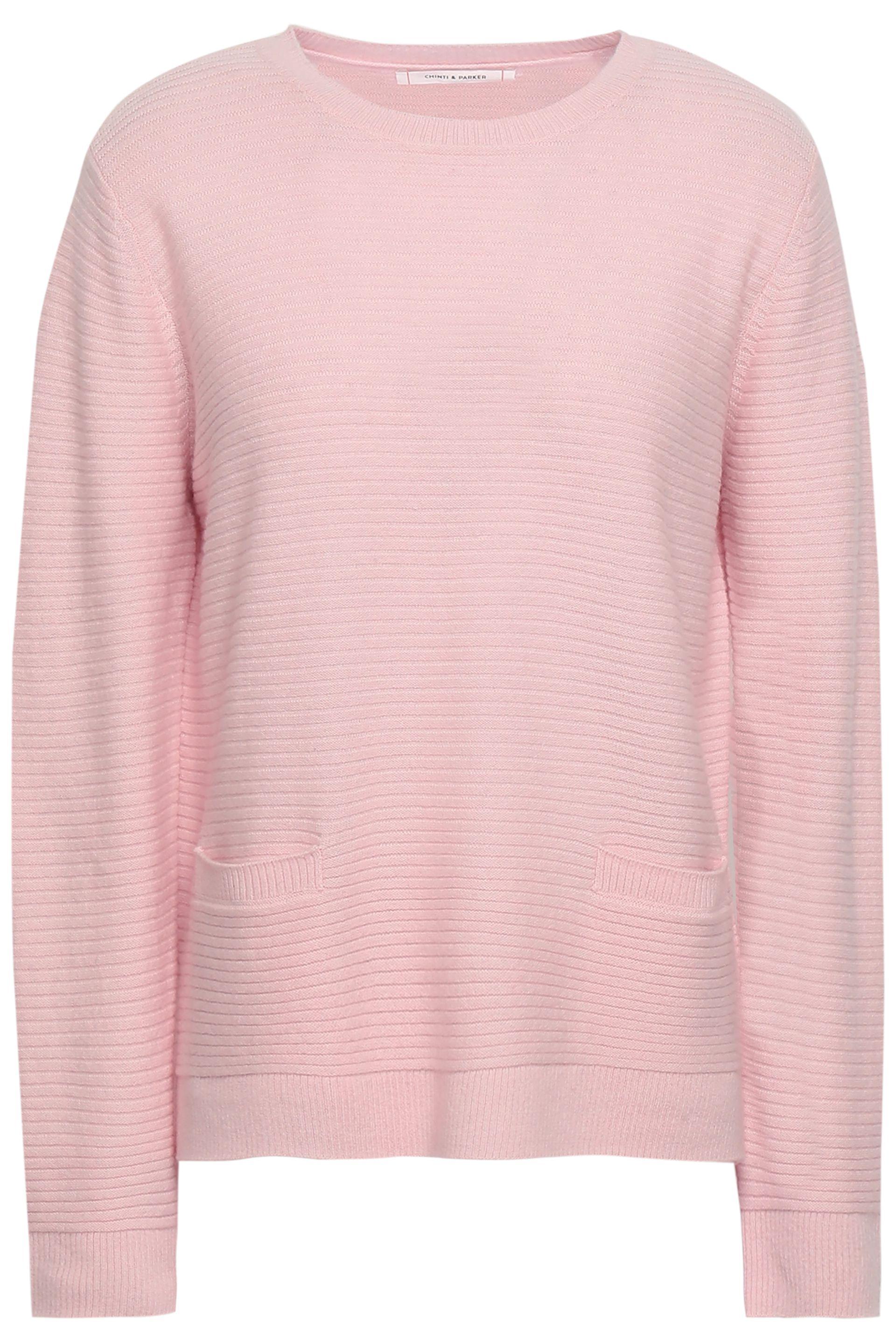 Chinti & Parker Ribbed Wool And Cashmere-blend Sweater Baby Pink - Lyst