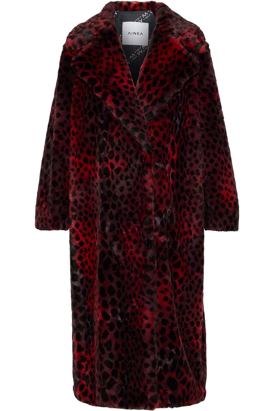 red leopard coat