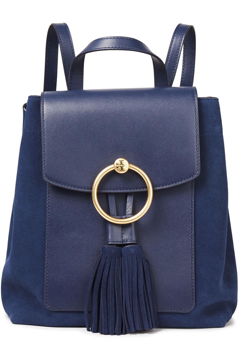 tory burch navy blue backpack