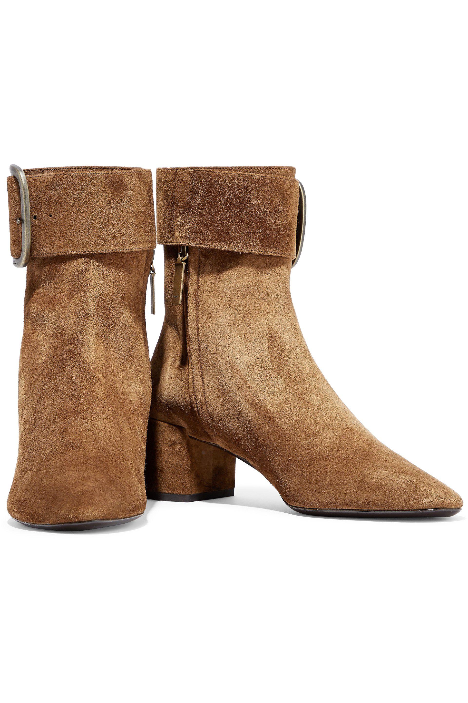 yves saint laurent suede ankle boots