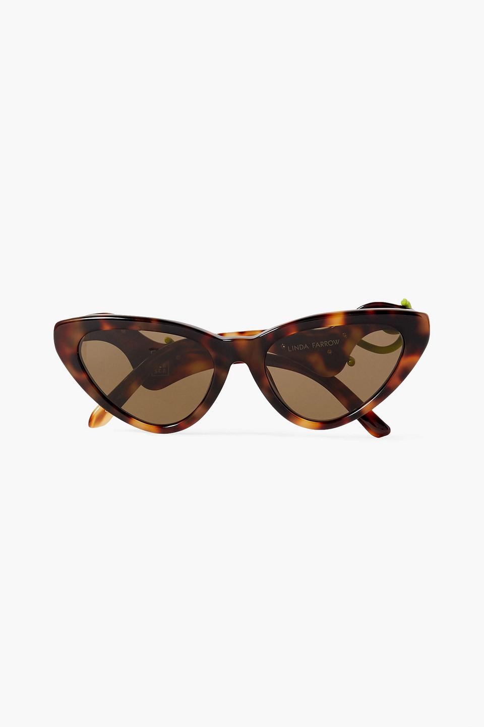 【LINDA FARROW】Bongiasca cat-eyesunglasses サングラス Linda Farrow Bea Bongiasca Cat-Eye Tortoiseshell Acetate