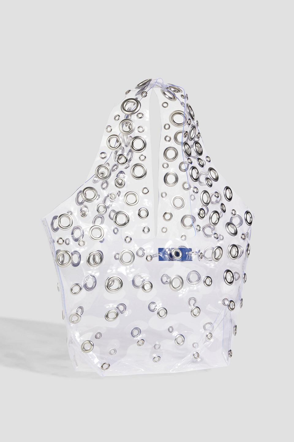 【PACO RABANNE】ミニ eyelet-embellished pvc トート Rabanne Mini Eyelet-embellished Pvc Tote In Neutrals | ModeSens