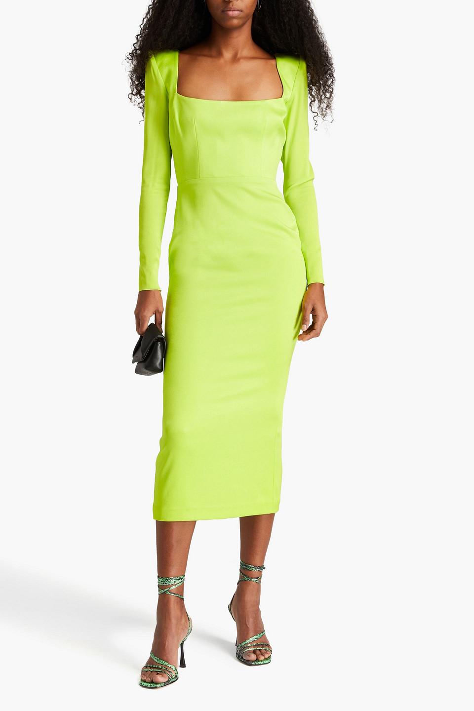 slim fit dress slacks Alex Perry Gown Hire (Lime)
