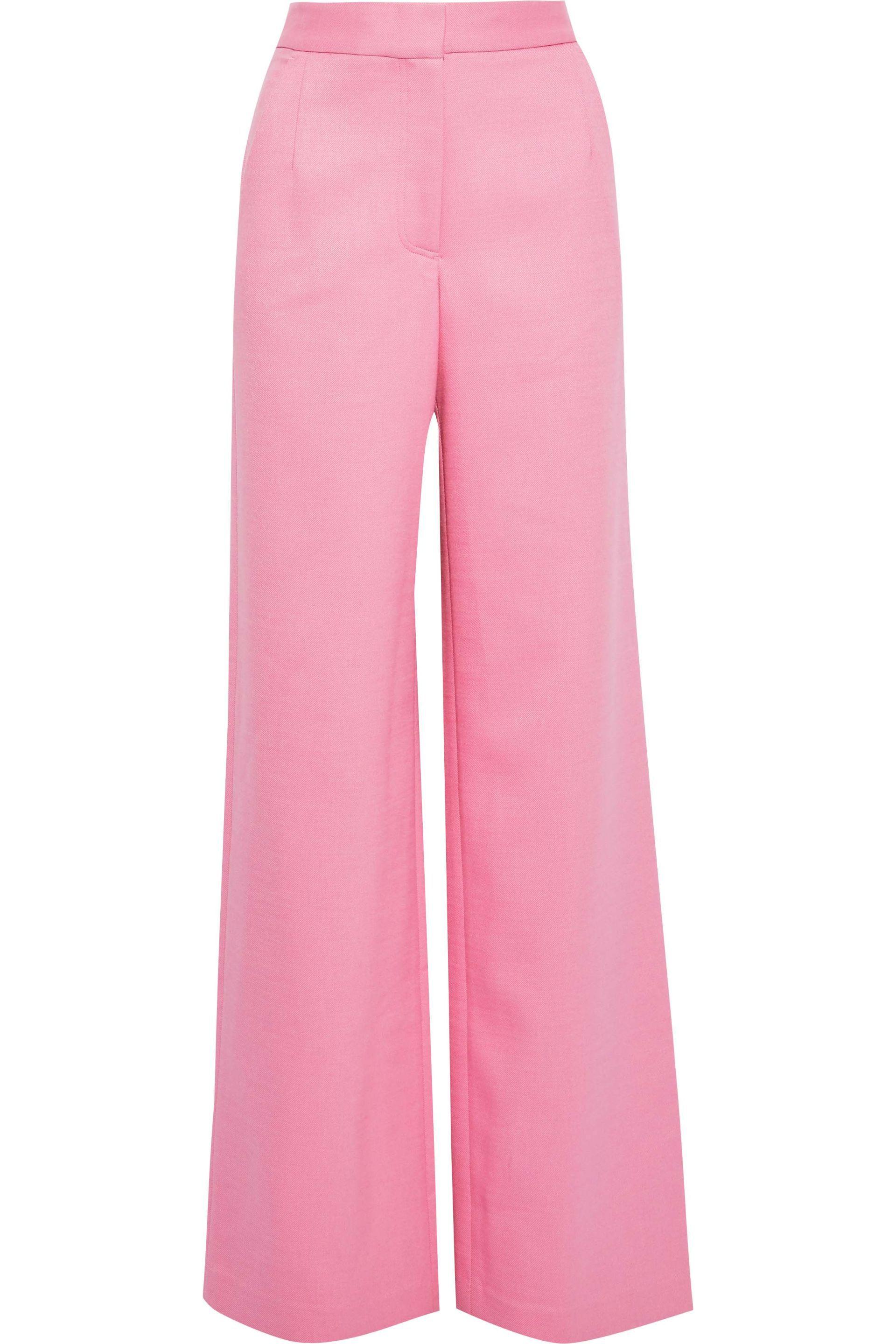 Adam Lippes Synthetic Stretch Twill Wide Leg Pants Bubblegum In Pink Lyst Peter pants los angeles, california. lyst