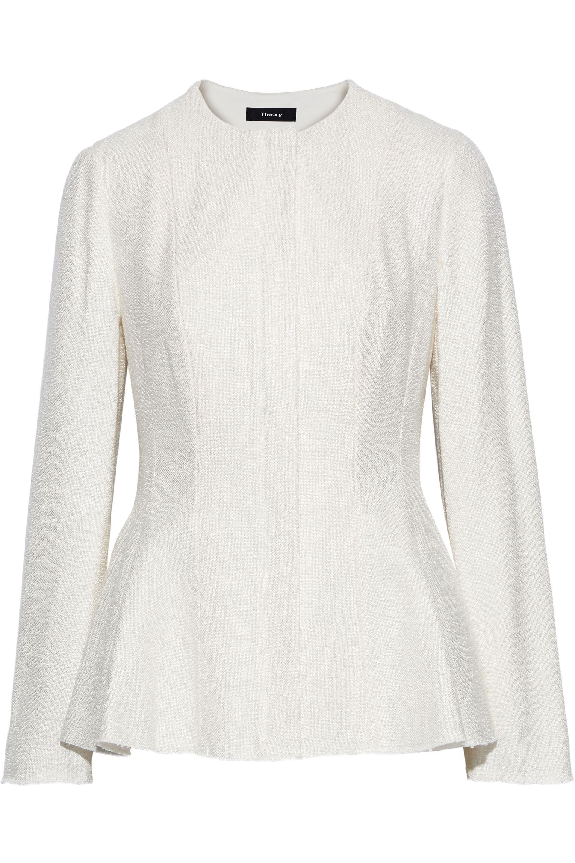 theory marled peplum jacket