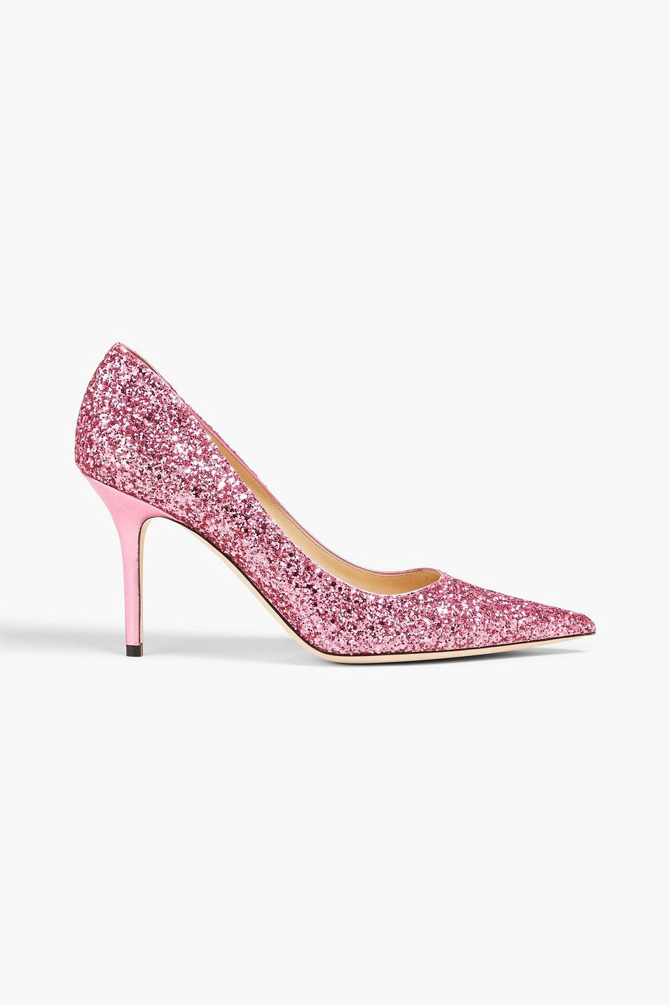 Jimmy Choo Agnes Embellished Leather Pumps in Pink | Lyst UK