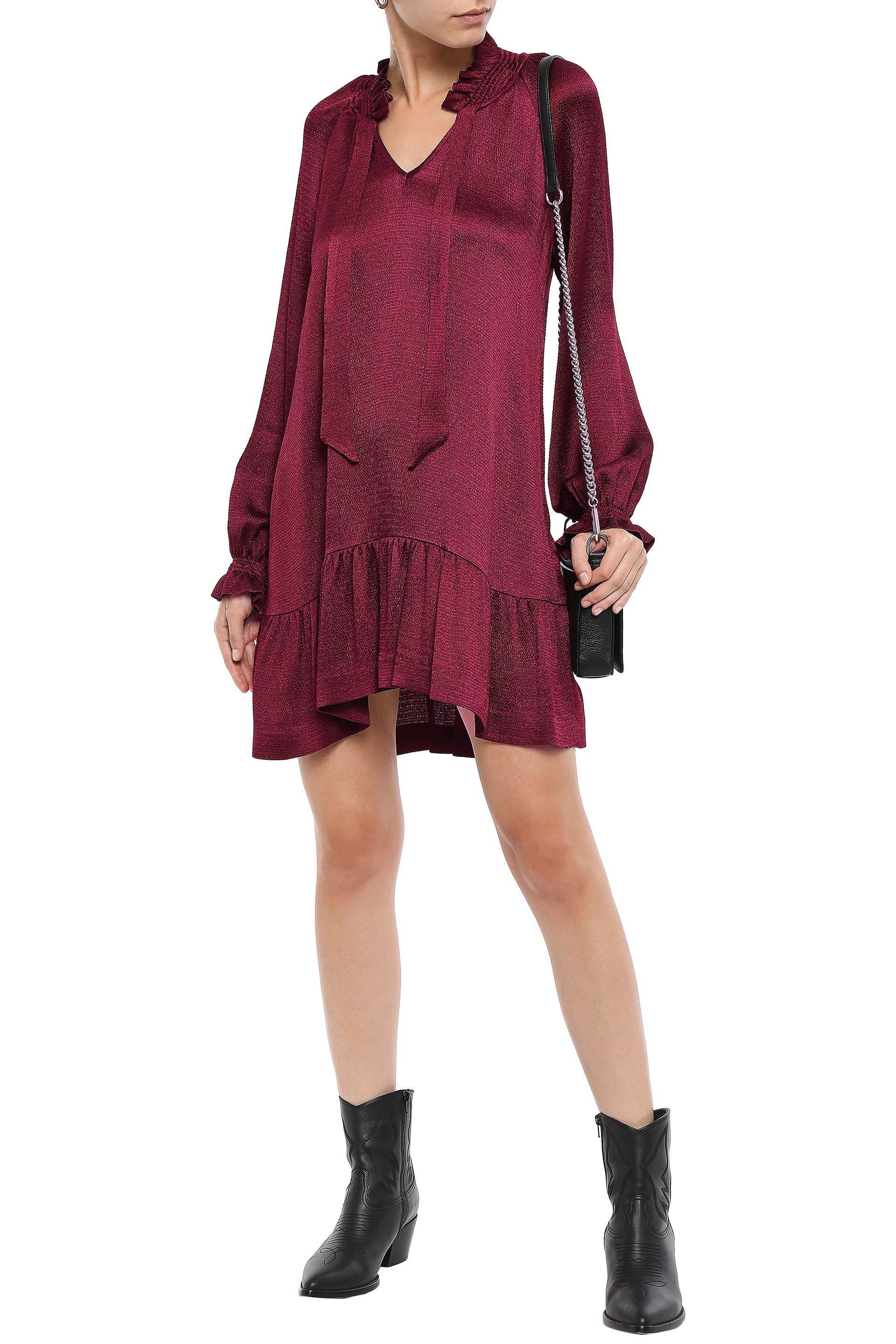 sandro burgundy dress