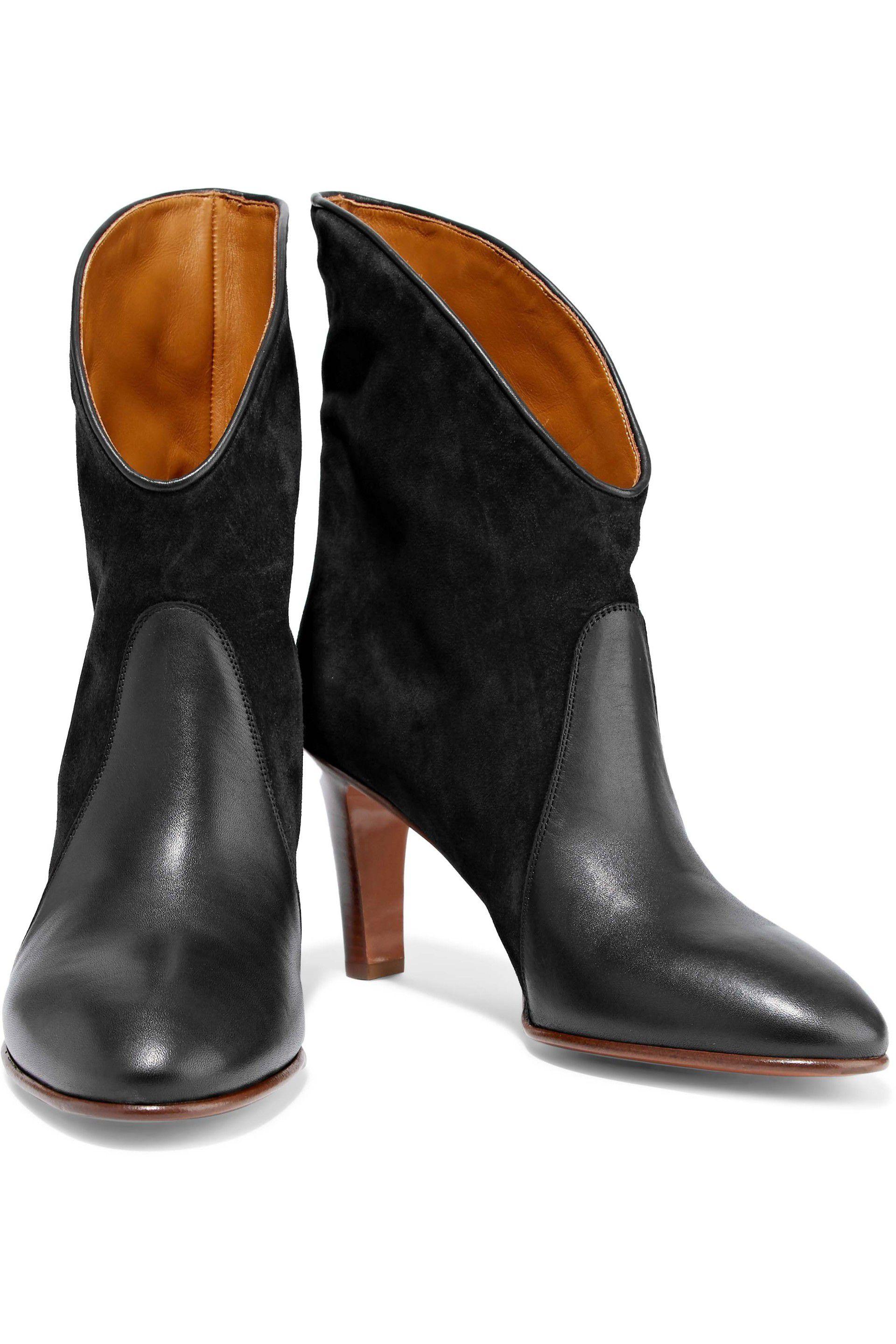 chloe leather ankle boots