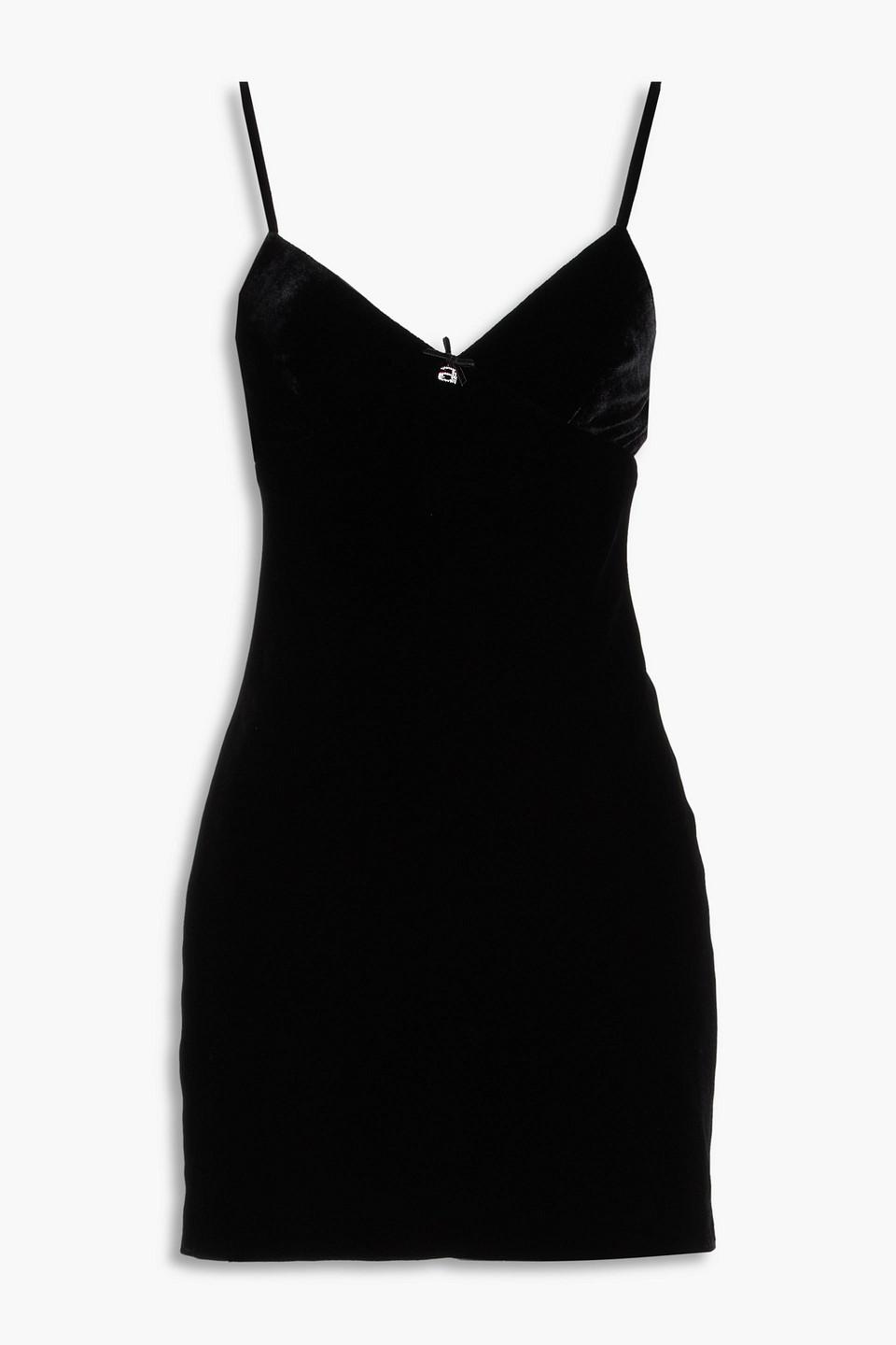 alexander wang black lace trim slip dress Alexander Wang Slip Dress With Lace in Black