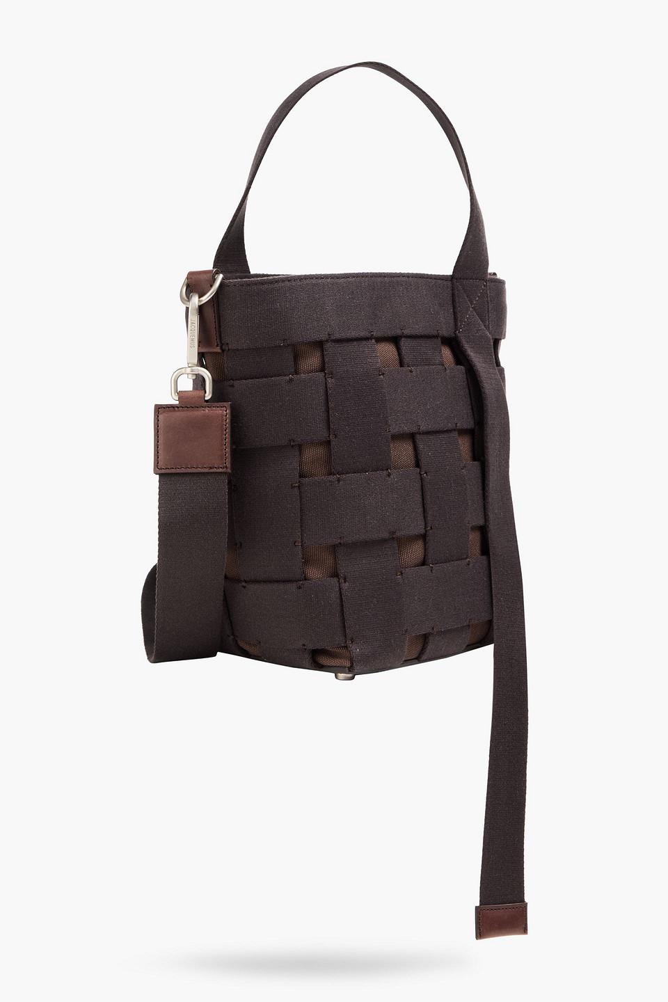 Jacquemus Le Seau Woven Grosgrain And Canvas Bucket Bag in Red Lyst