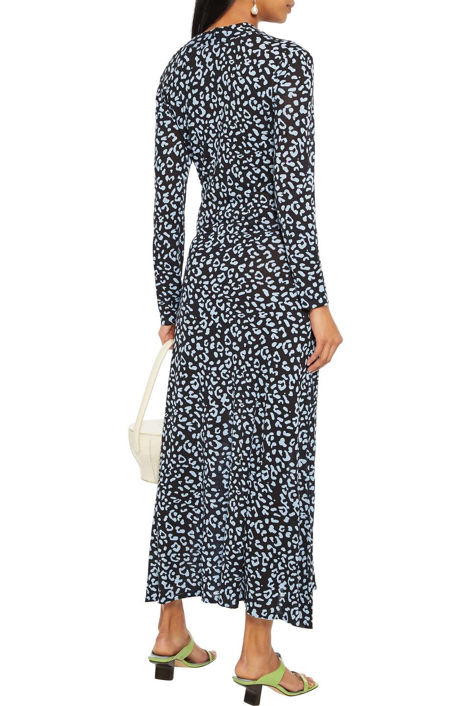 RIXO London Anja Twist-front Leopard 