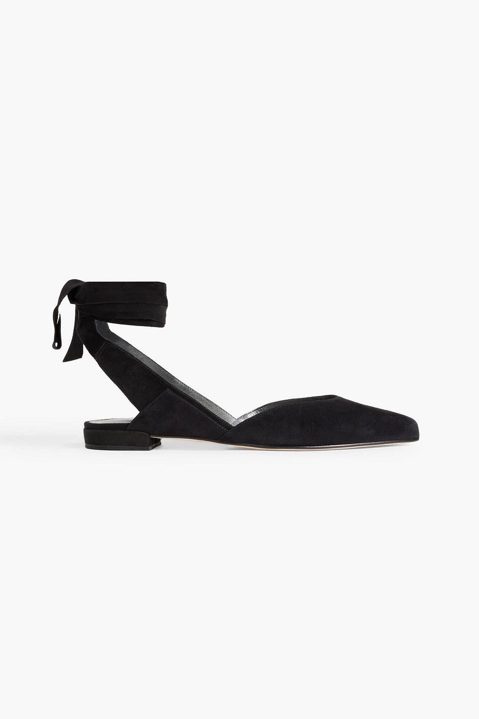 stuart weitzman suede flats