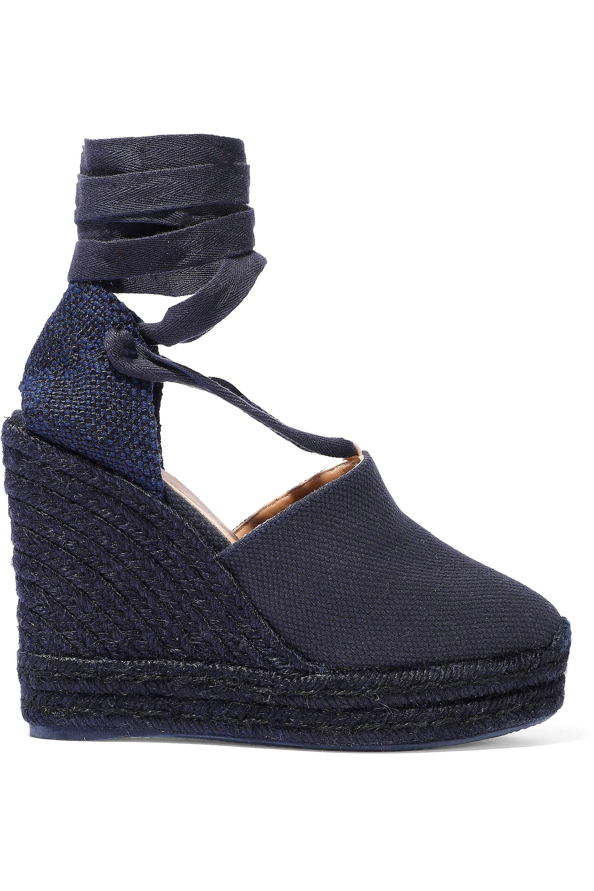 Castaner CastaÃ±er Nerea 120 Canvas Wedge Espadrilles Midnight Blue - Lyst