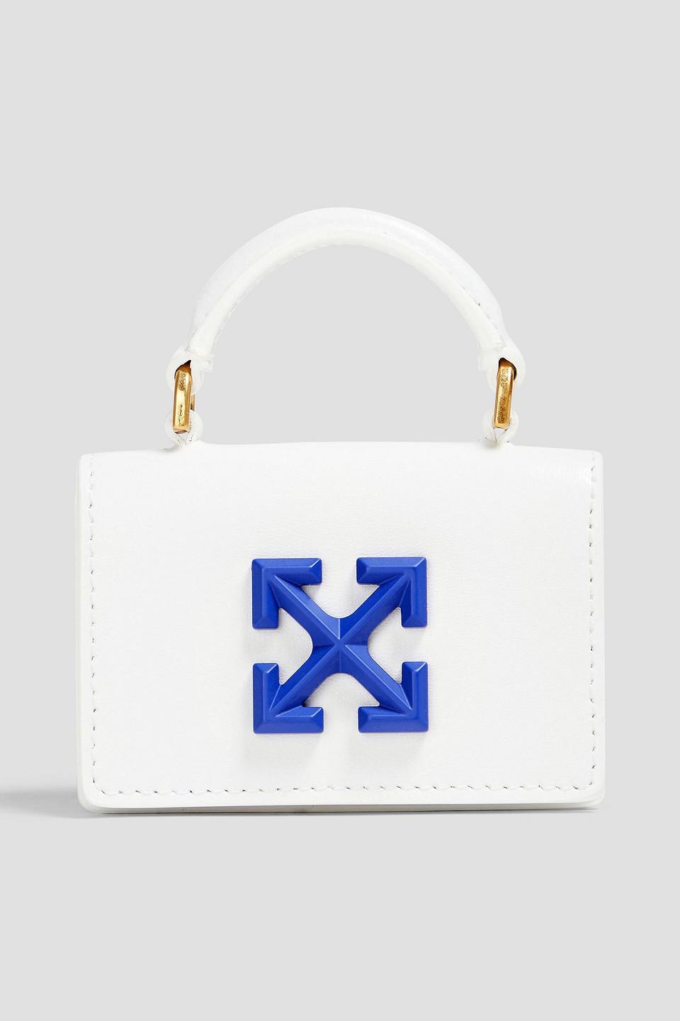 Off-White c/o Virgil Abloh - Women's Jitney 1.4' Tote Bag - Blue - Leather