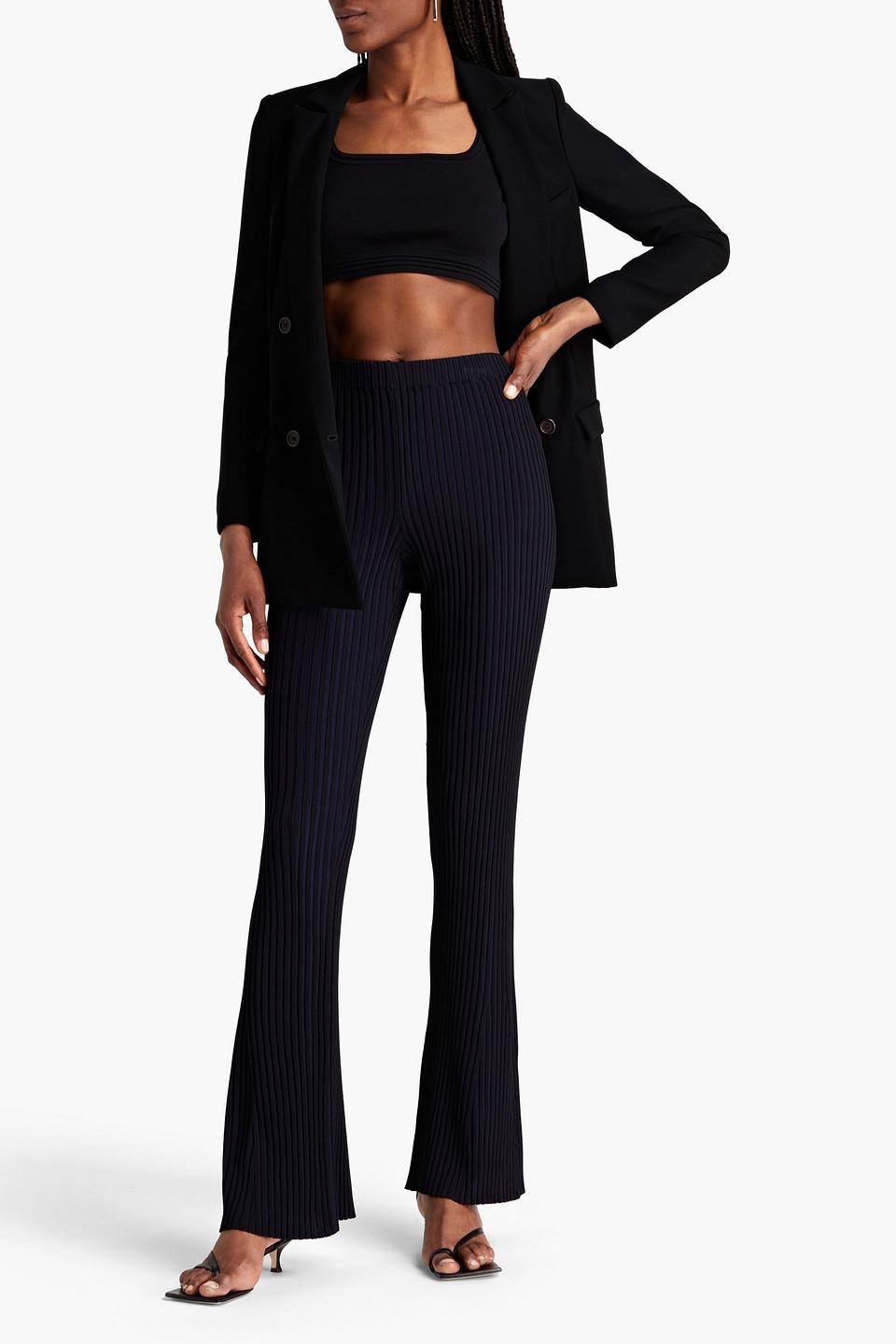 Dion Lee Synthetic Ribbed-knit Flared Pants | Lyst