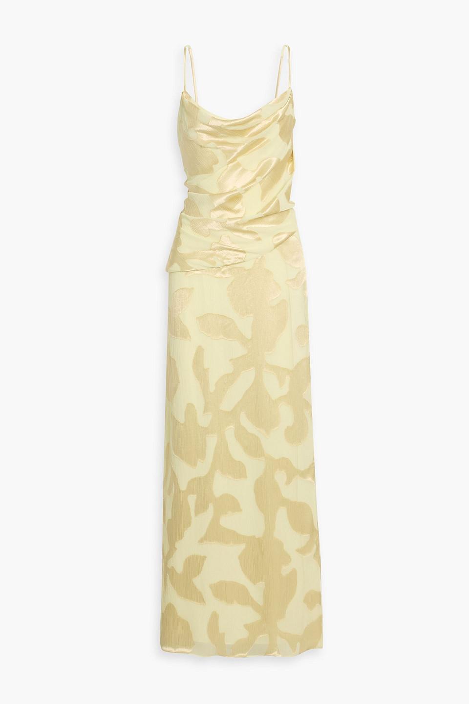 knee length dresses for ladies Burke Draped Satin Midi Dress main image 0