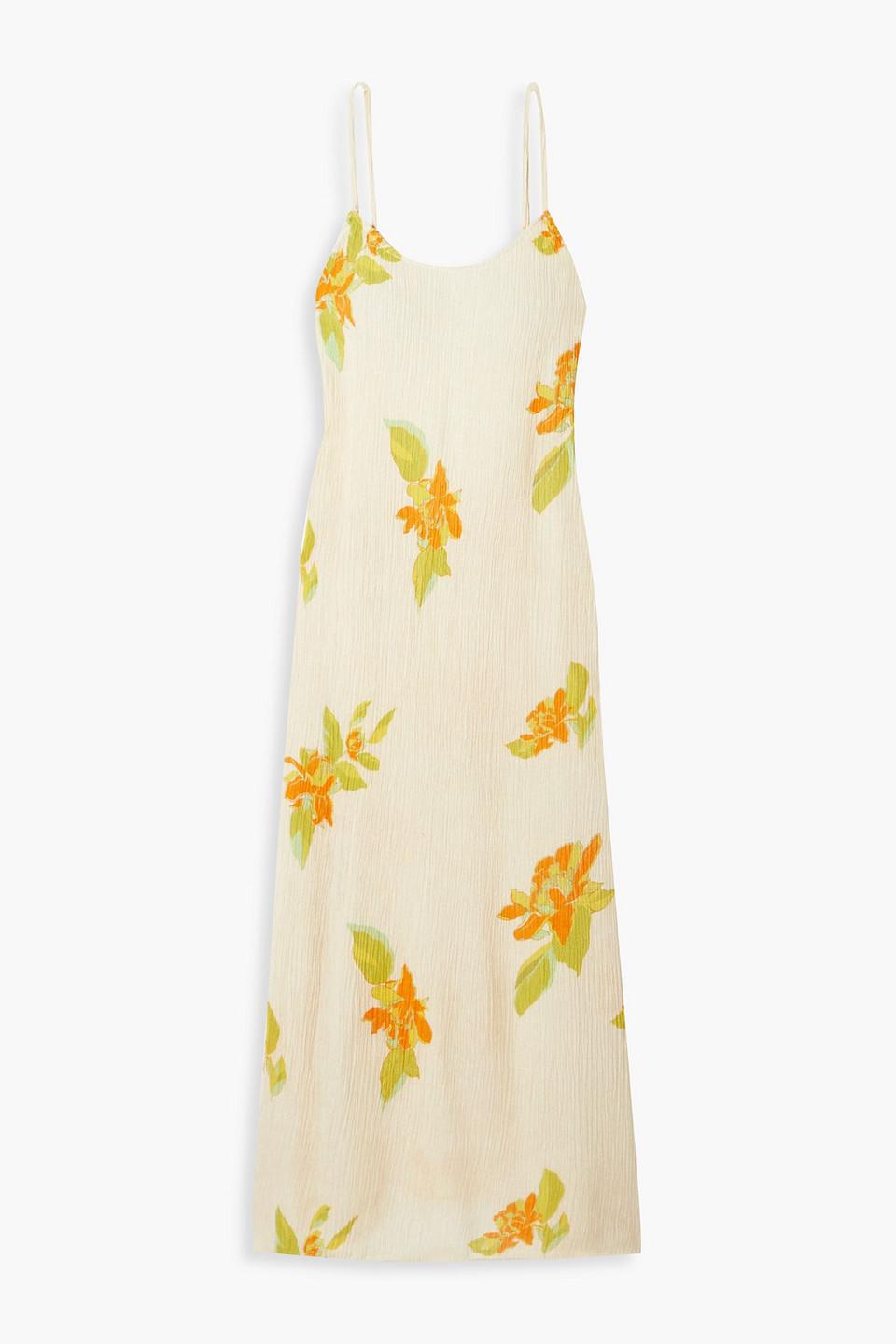 Anneli Floral Print Cutout Midi Dress - Adorn Boutique