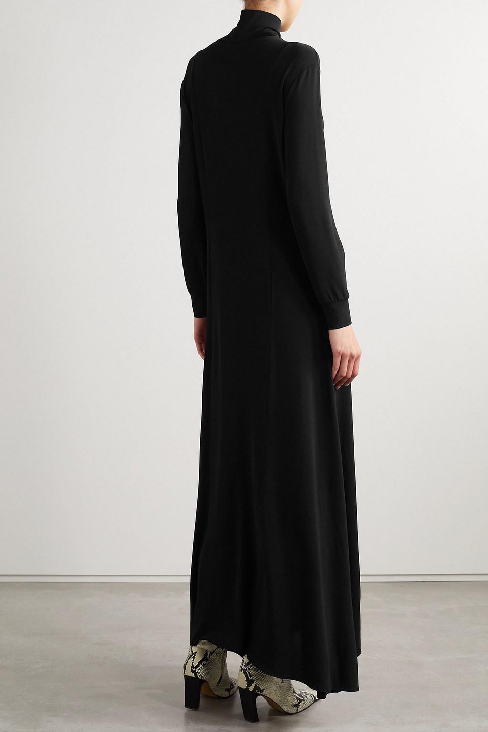 【Khaite】 Richieジャージ maxiドレス KHAITE Richie Stretch-jersey Turtleneck Maxi Dress in Black