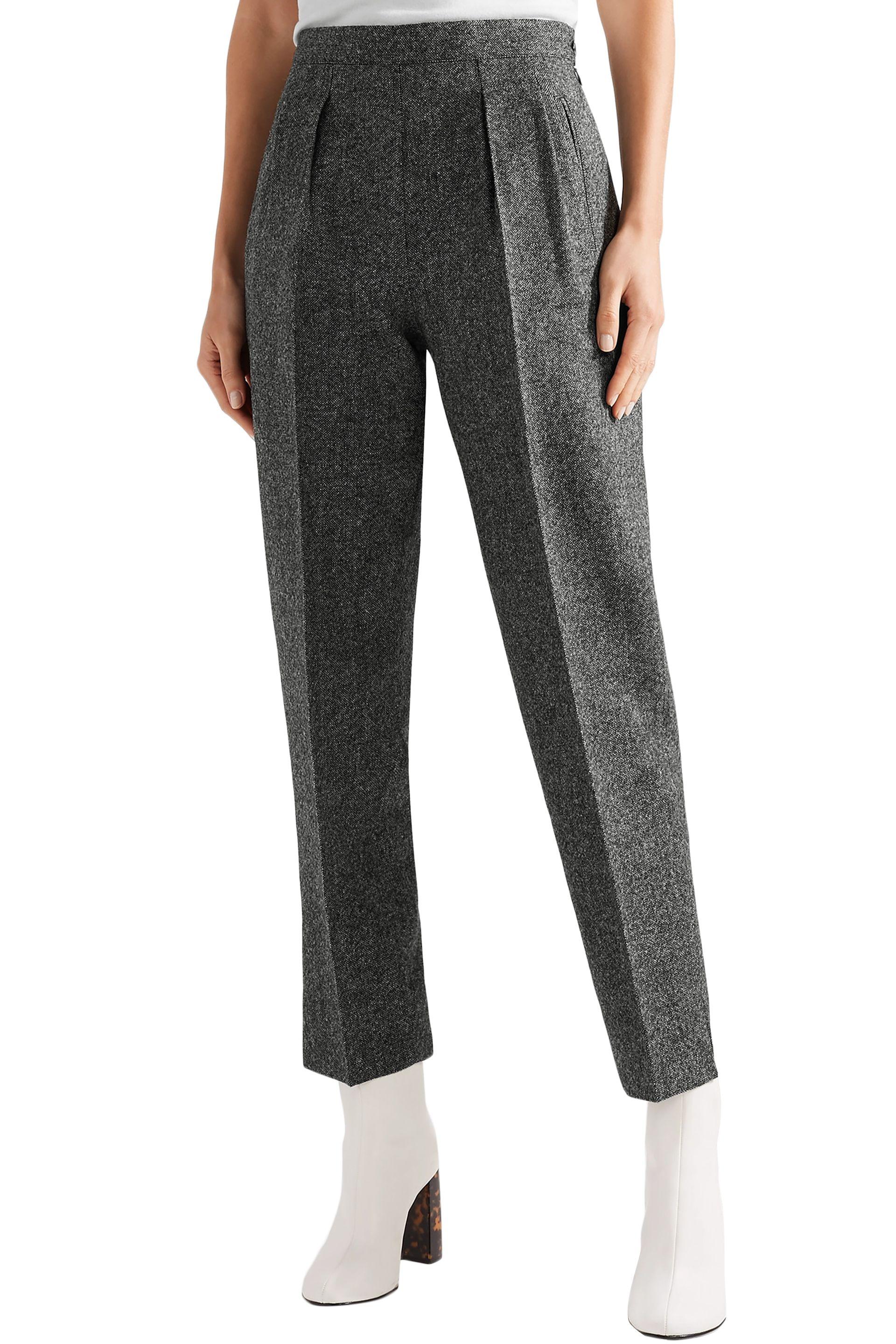 MM6 by Maison Martin Margiela Cropped Wool Tapered Pants Charcoal in ...
