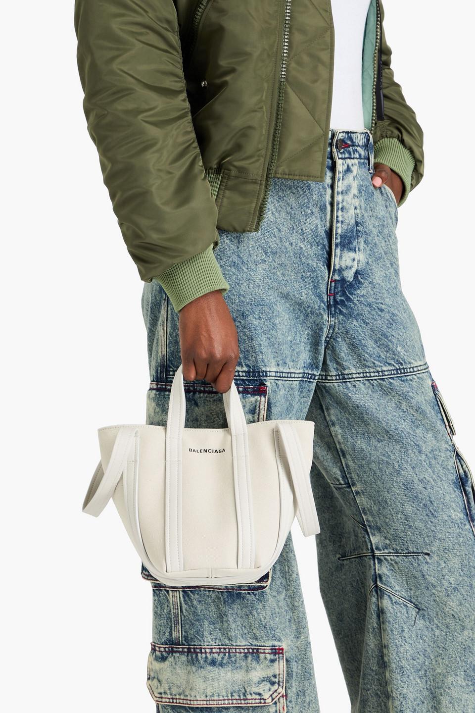 Balenciaga Everyday 2.0 Xs North-south Leather-trimmed Canvas Tote
