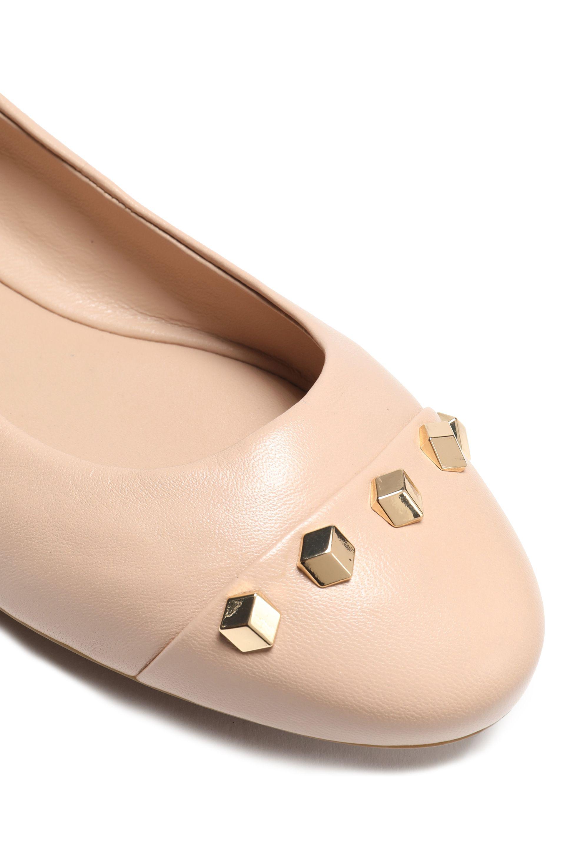 MICHAEL Michael Kors Leather Ballet Flats Antique Rose in Pink - Lyst