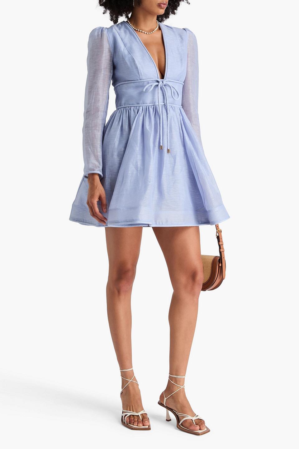 zimmermann pastel dress Zimmermann Neutral Rebellion Pastel Stripes Mini Dress