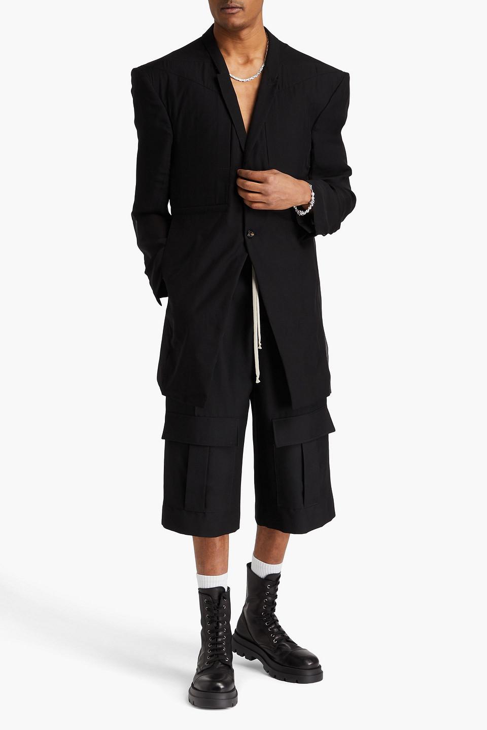 Rick Owens Silk chiffon Coat in Black for Men Lyst UK