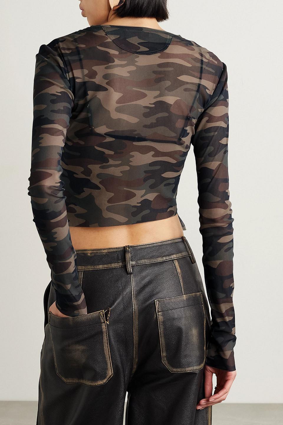 トップス commission camo sheer tops commission camo sheer tops