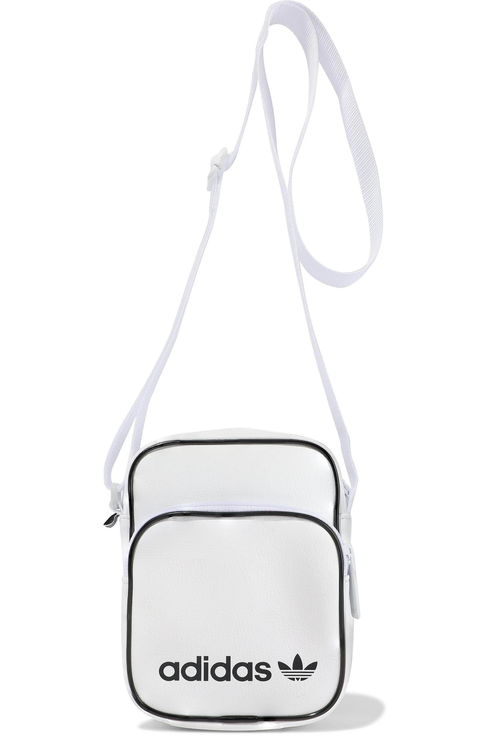 adidas Mini Vintage Logo-print Leather Shoulder Bag White