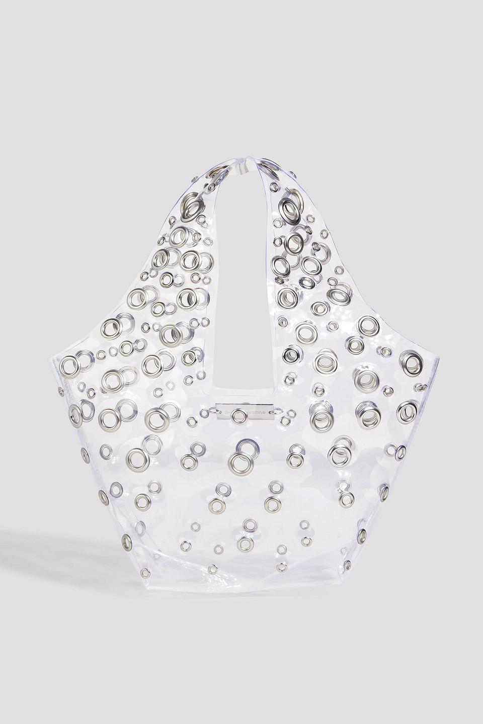 【PACO RABANNE】ミニ eyelet-embellished pvc トート Rabanne Mini Eyelet-embellished Pvc Tote in White | Lyst UK