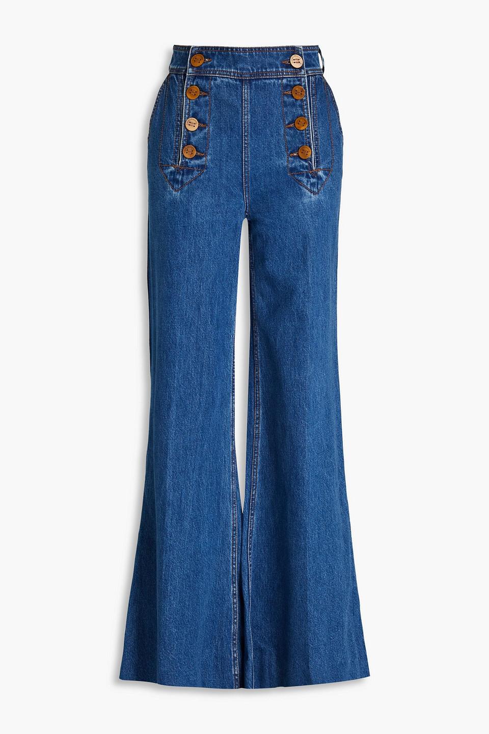 Zimmermann Postcard High-rise Flared Jeans in Blue | Lyst