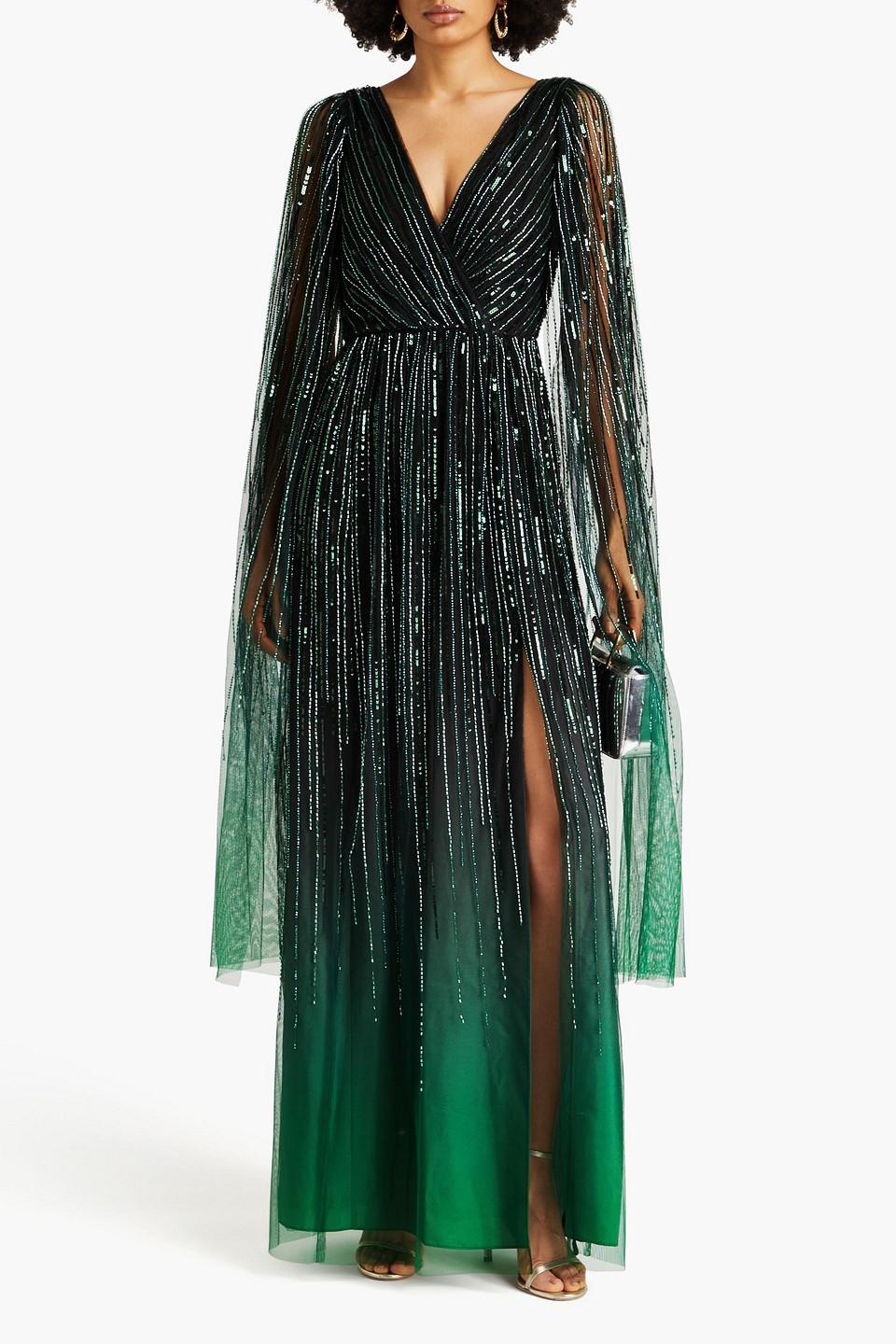 Marchesa notte embellished tulle gown sale