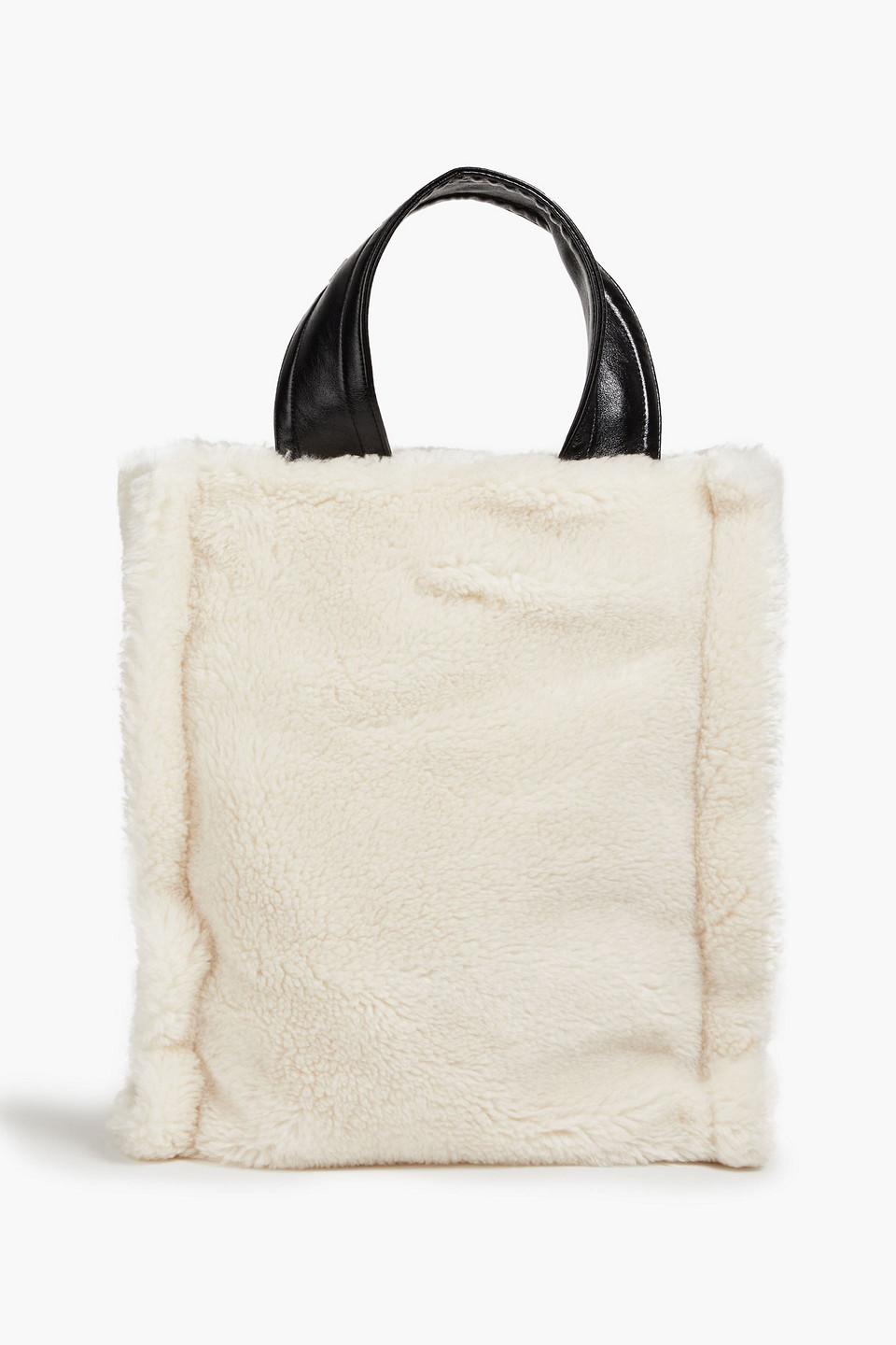 Stand Studio Leia Faux Shearling Tote in Natural | Lyst