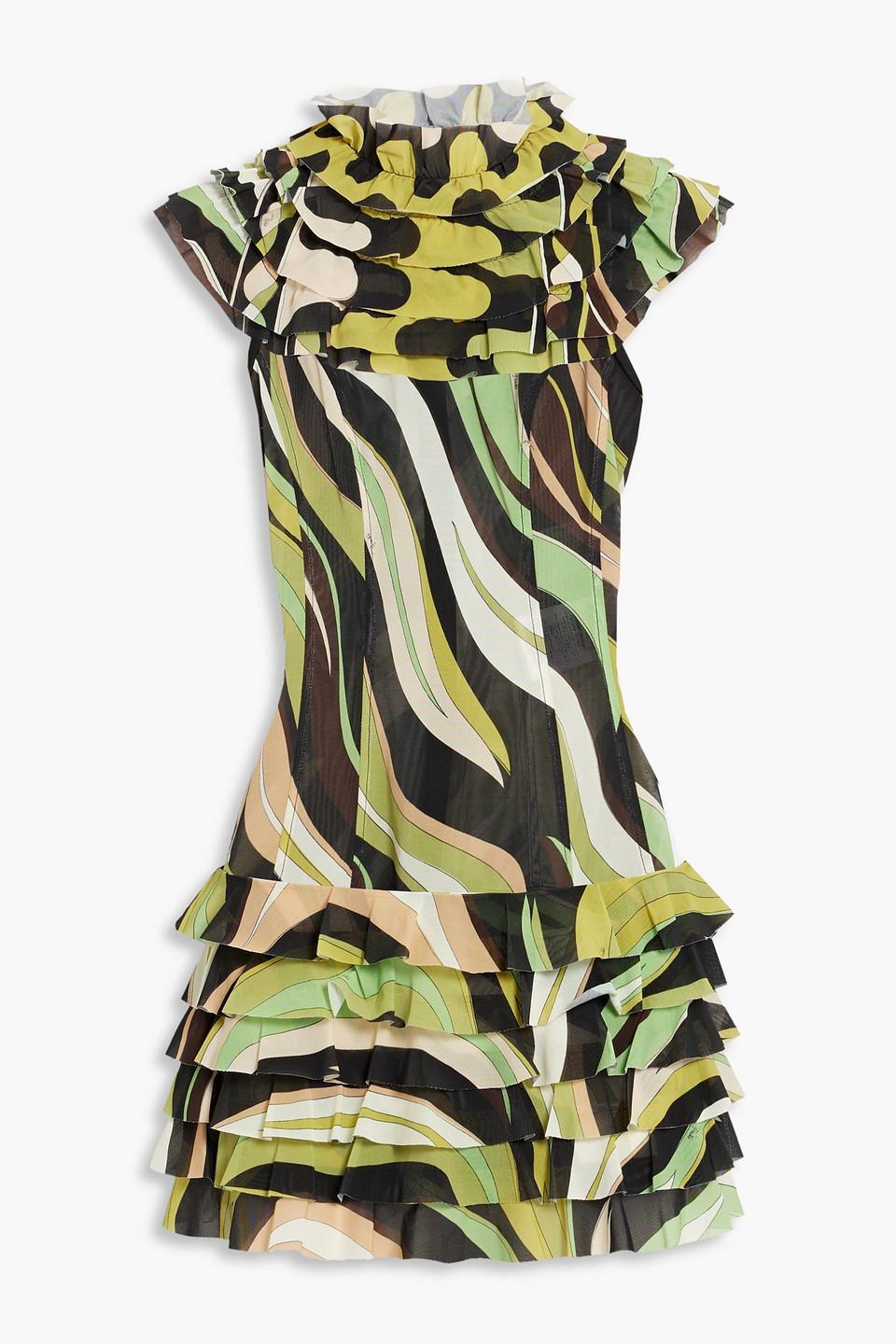 slim fit dress slacks 1970s Emilio Pucci Pastel Green Lurex Striped Maxi Dress – 3 Women main image 1