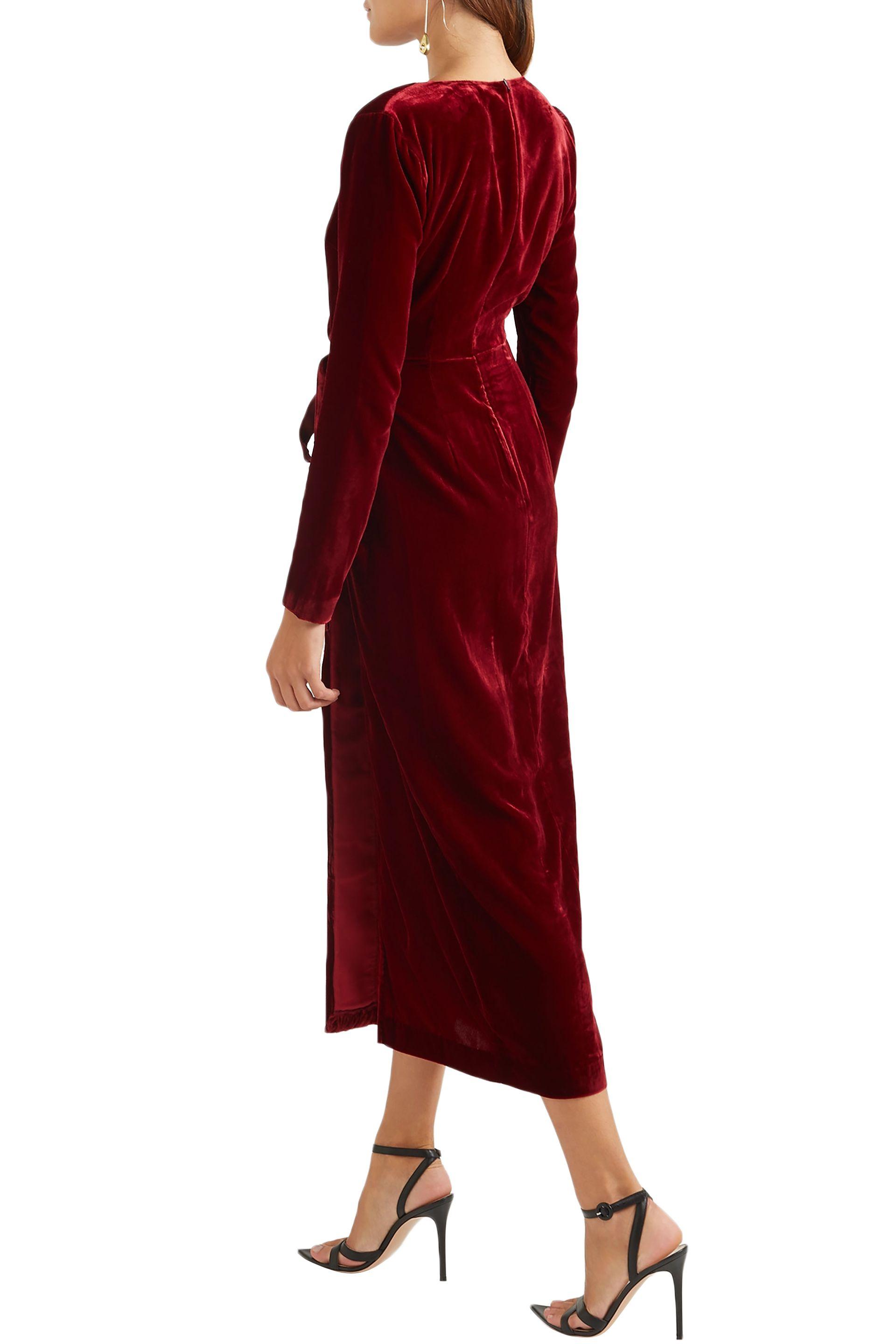 rachel zoe aly velvet wrap dress