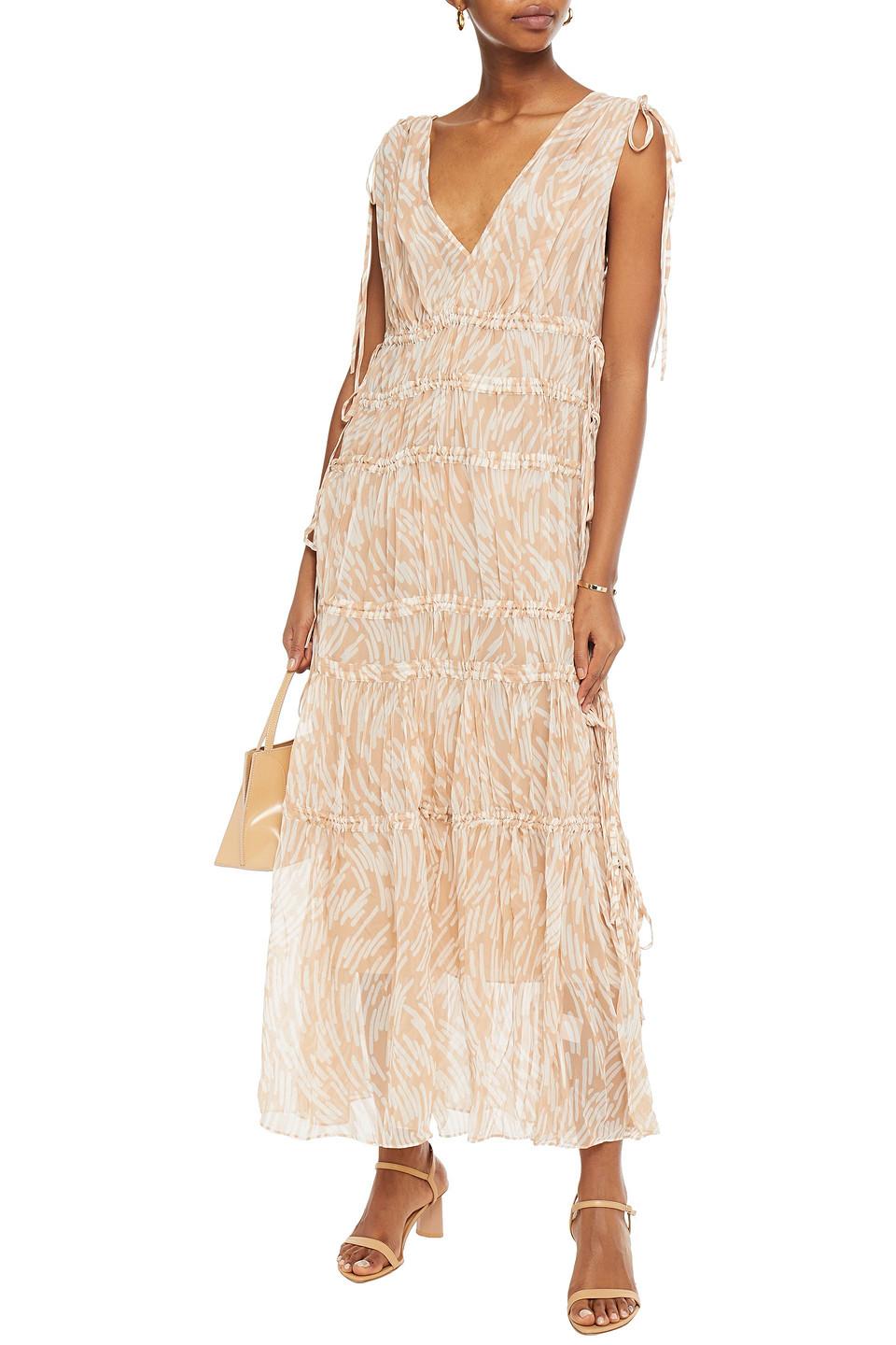 Lee Mathews Zola Tiered Ruched Printed 
