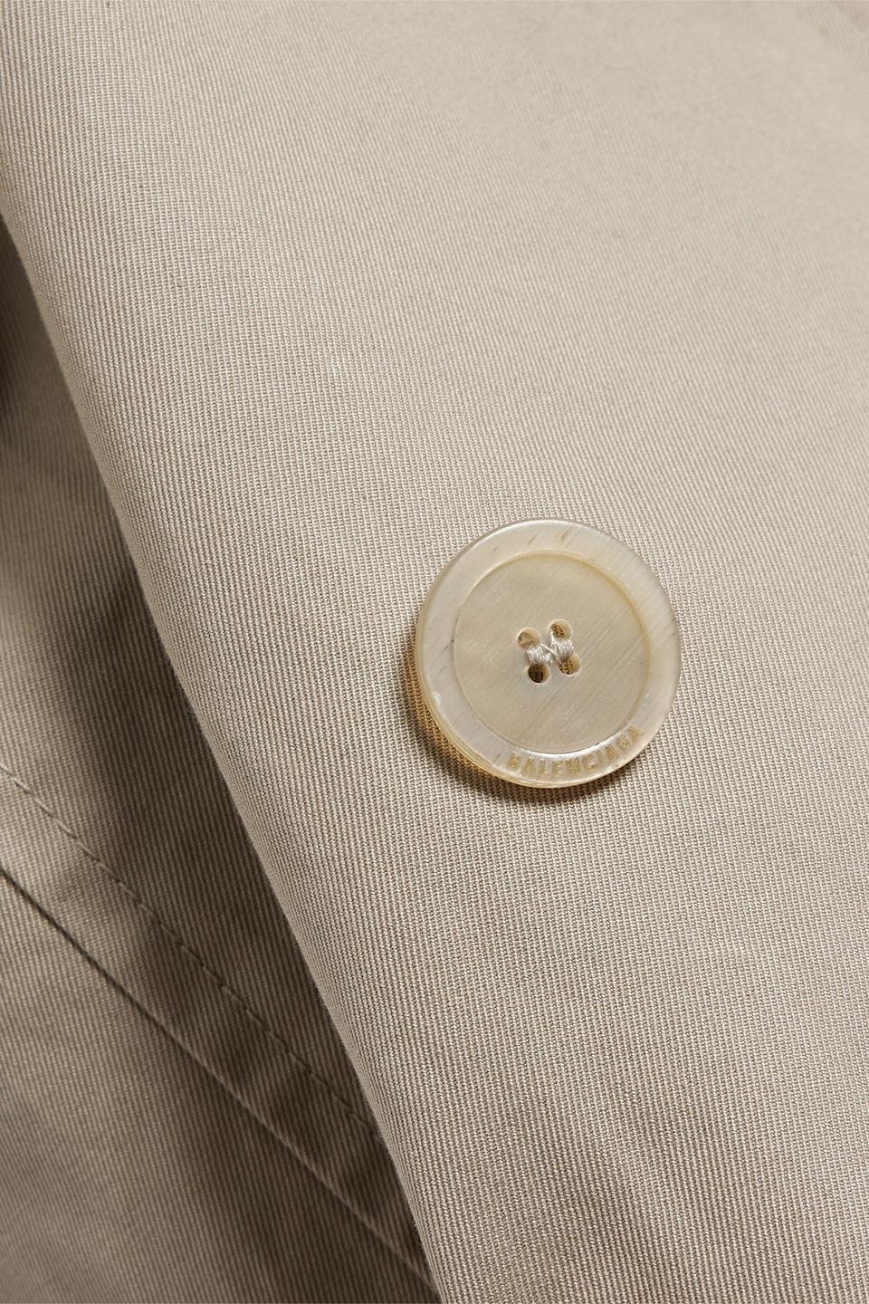 Balenciaga Cotton-gabardine Trench Coat in Natural | Lyst