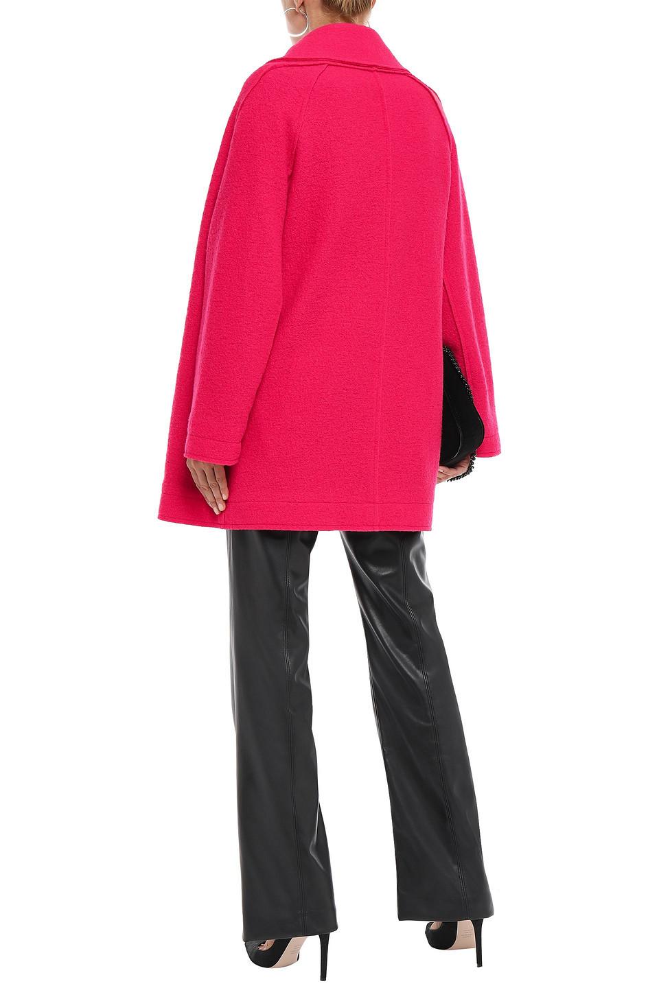 pink boiled wool jacket