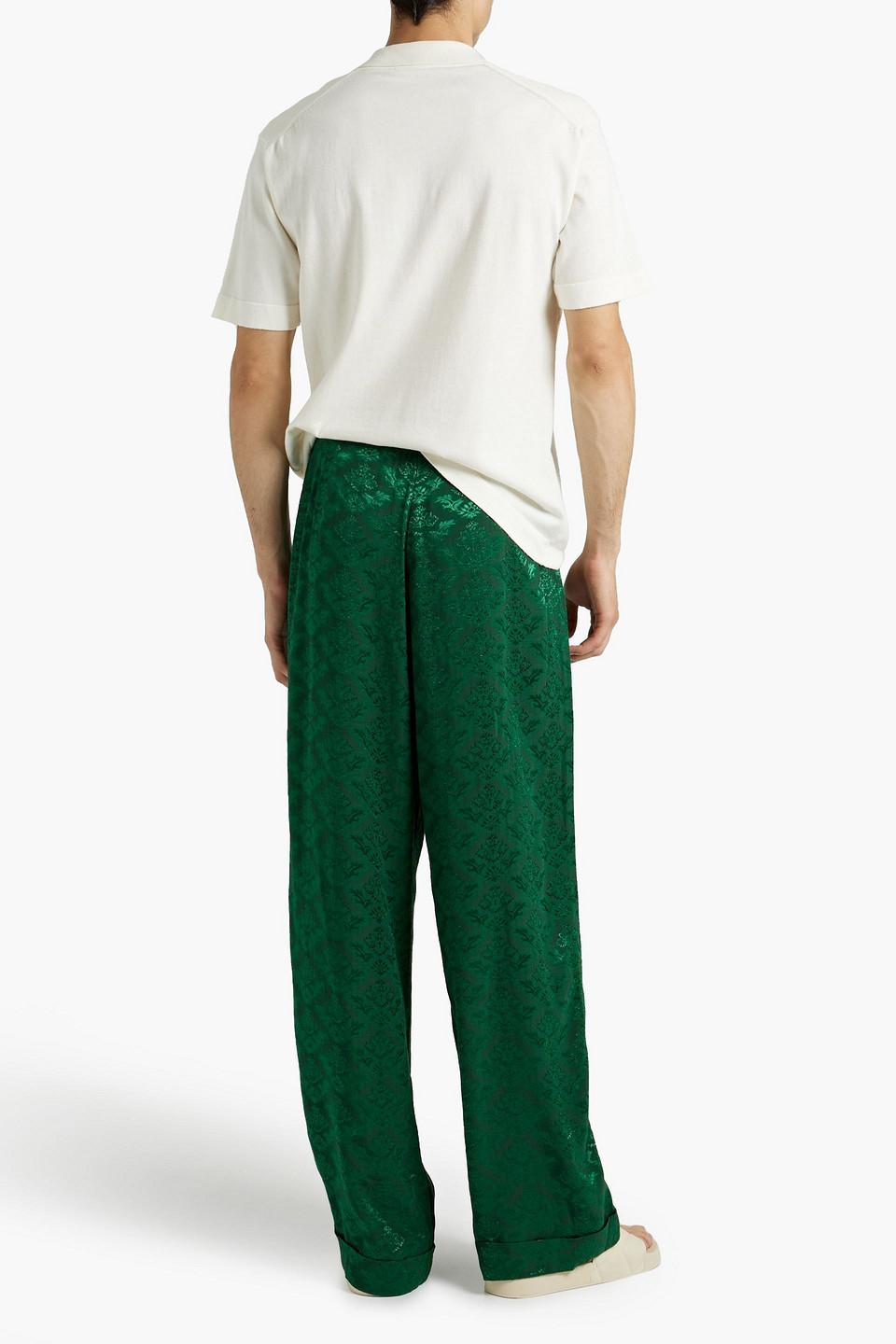 SANDRO Houndstooth wool-tweed pants