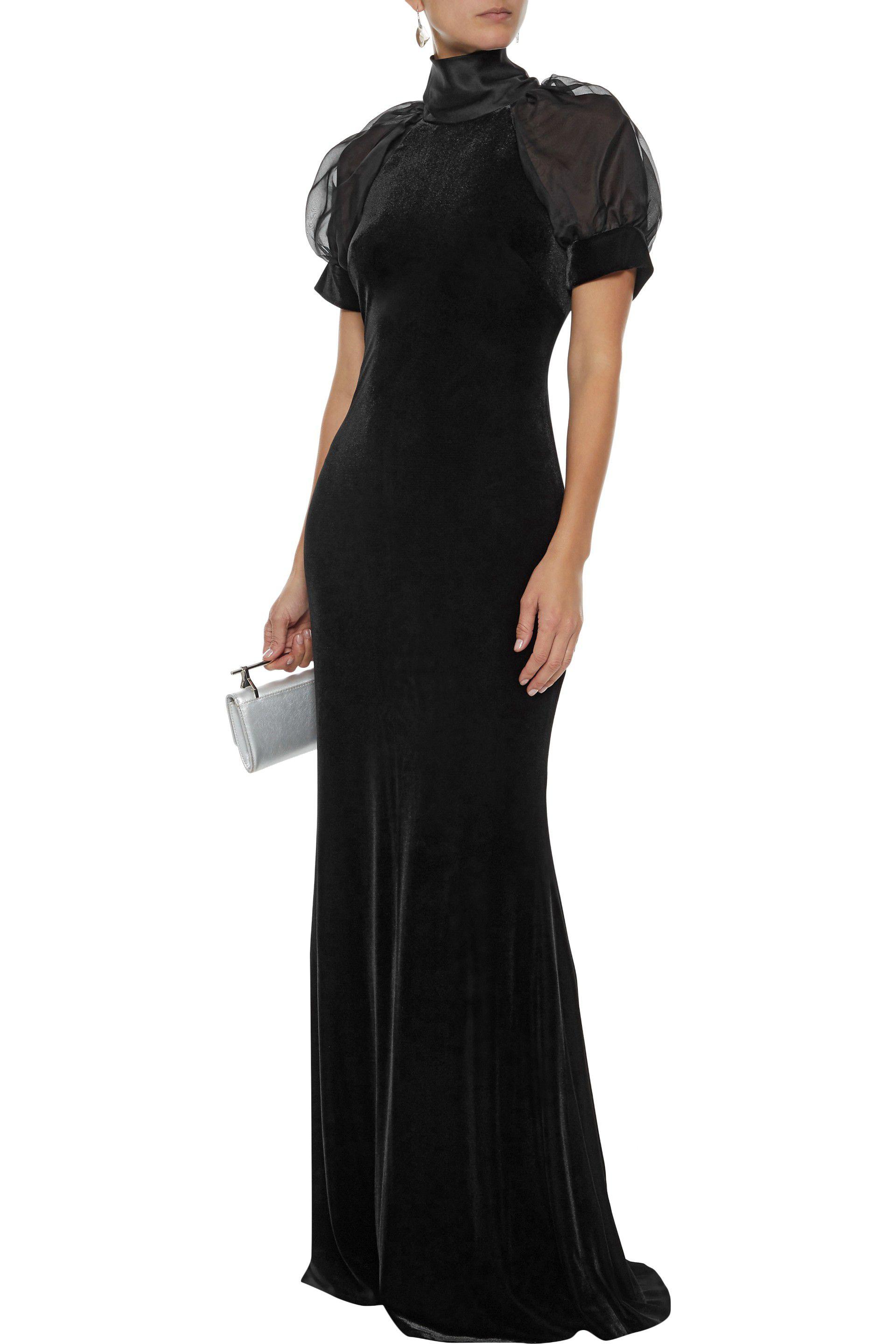 badgley mischka velvet dress