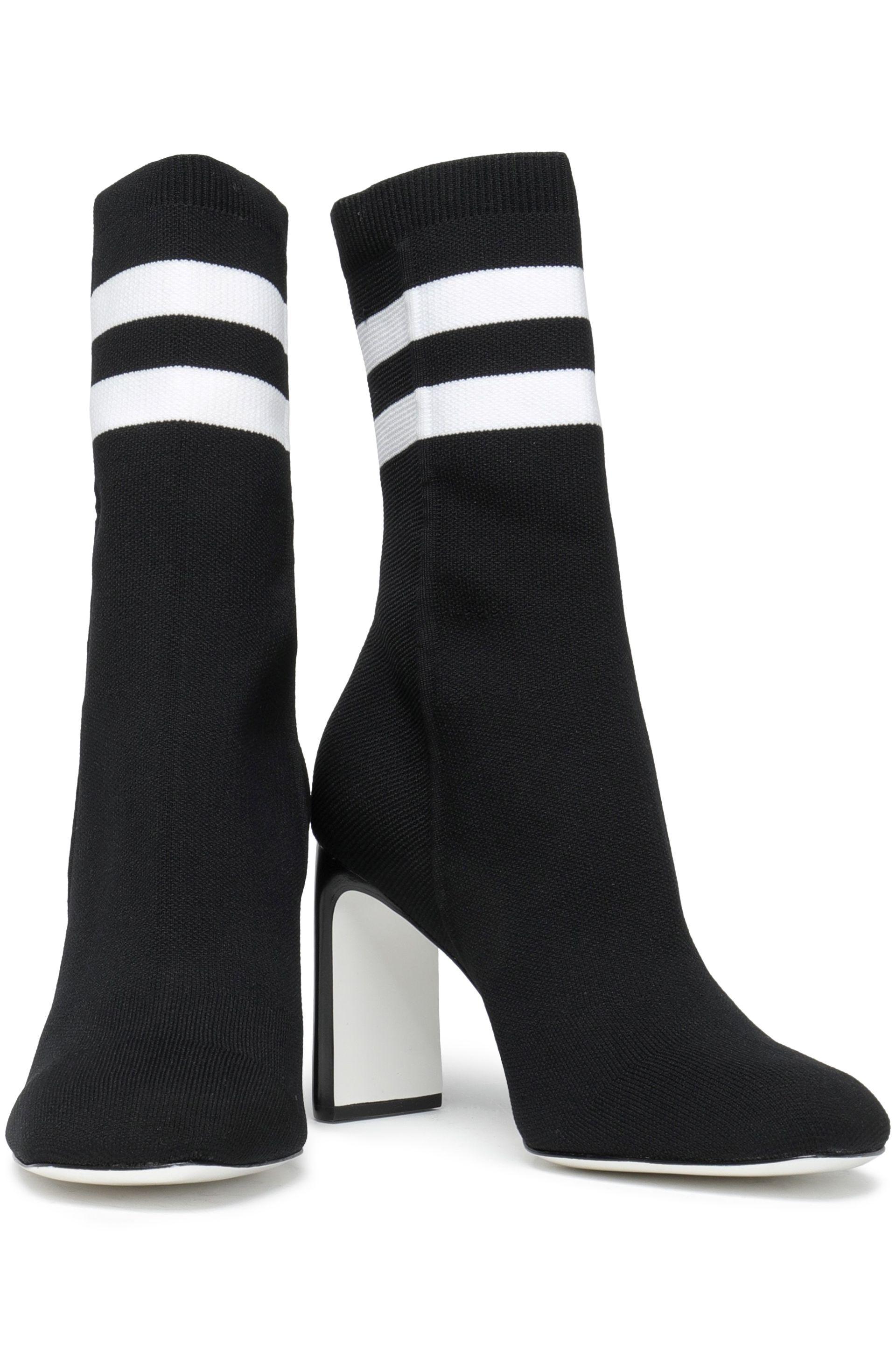 stripe sock boots