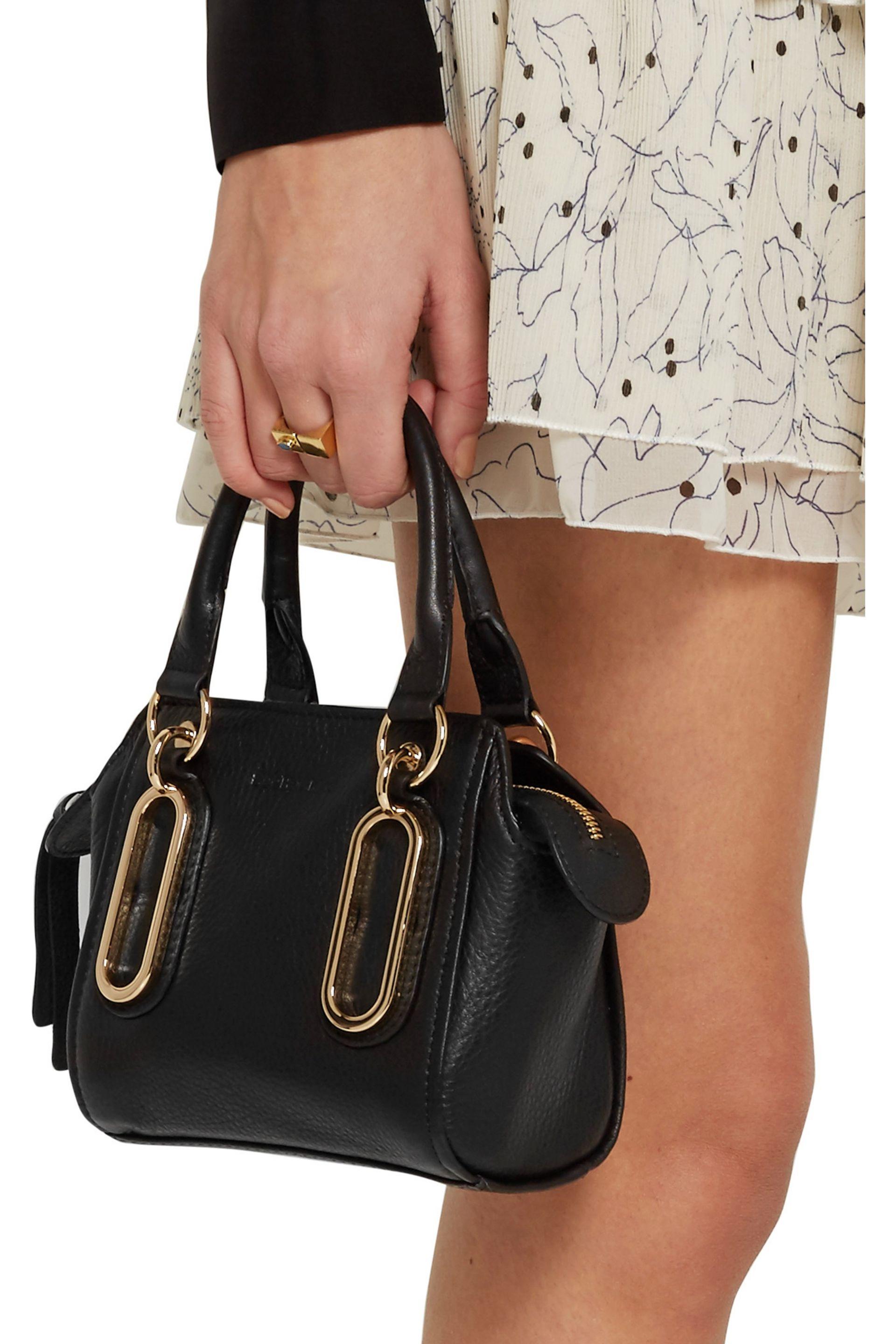 آخر عابث شائعة صفارة إنذار ريشة دهان see by chloé paige mini textured  leather shoulder bag in black lyst - sayasouthex.com