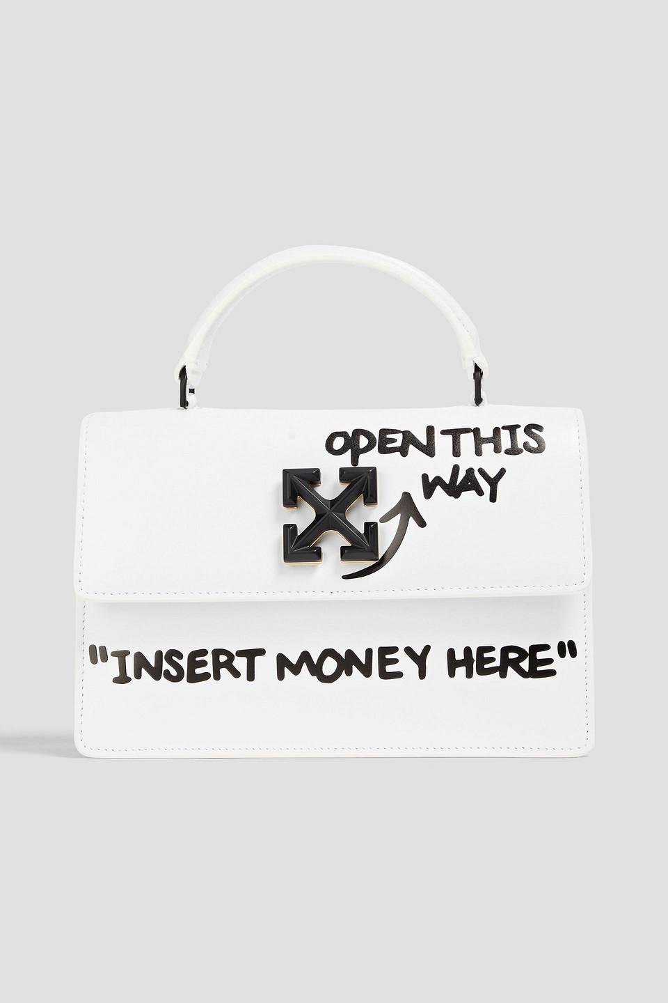 Off-White c/o Virgil Abloh Jitney 1.4 Printed Leather Tote in