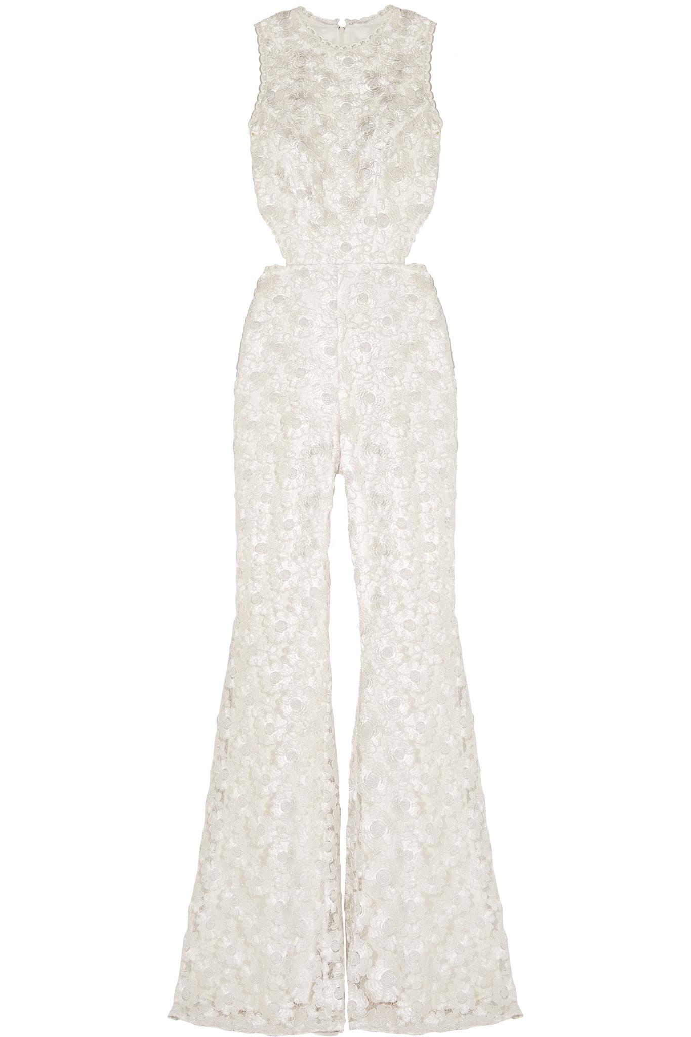 alexis white lace jumpsuit