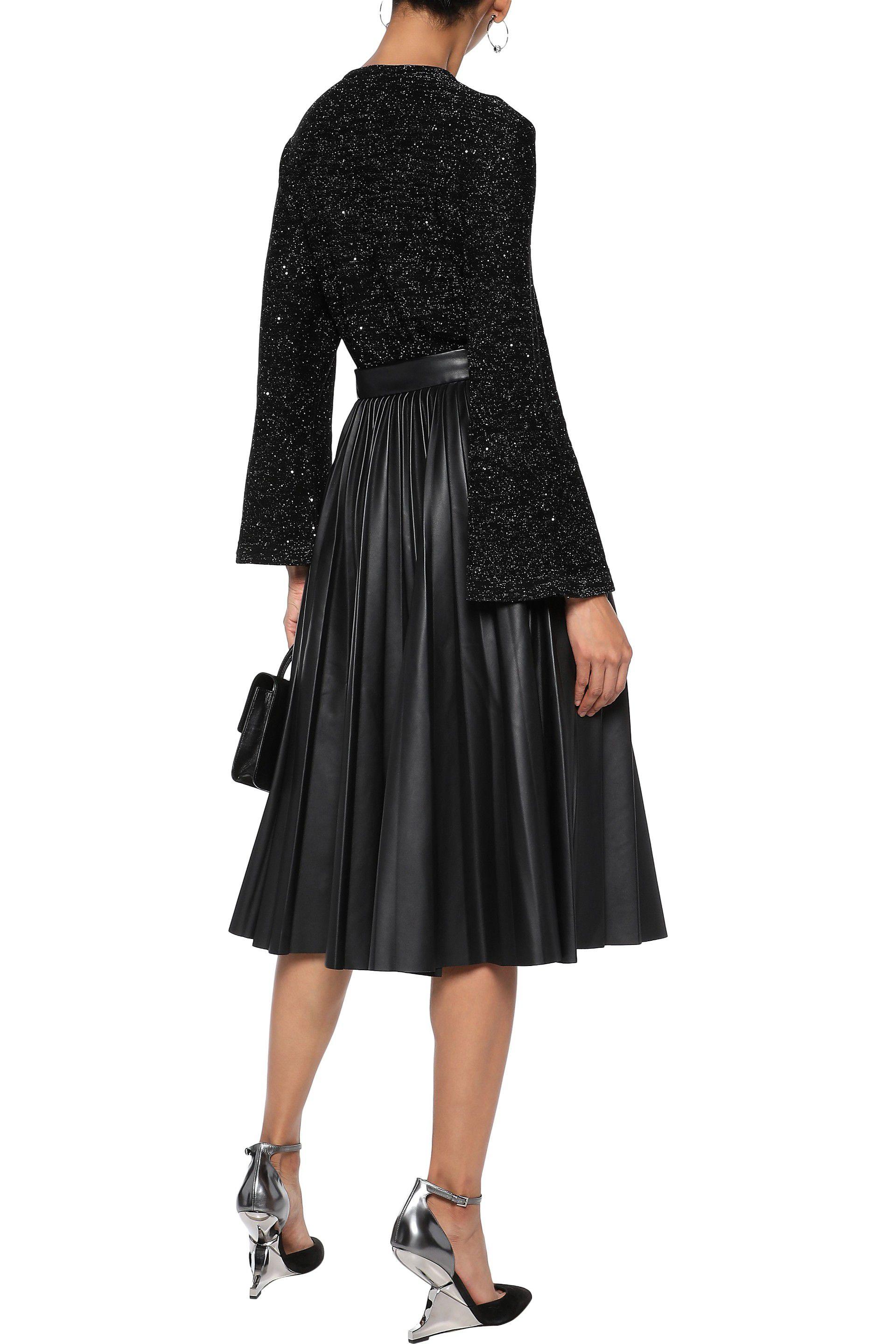 Carolina Herrera Sequin-embellished Metallic Wool-blend Sweater Black ...
