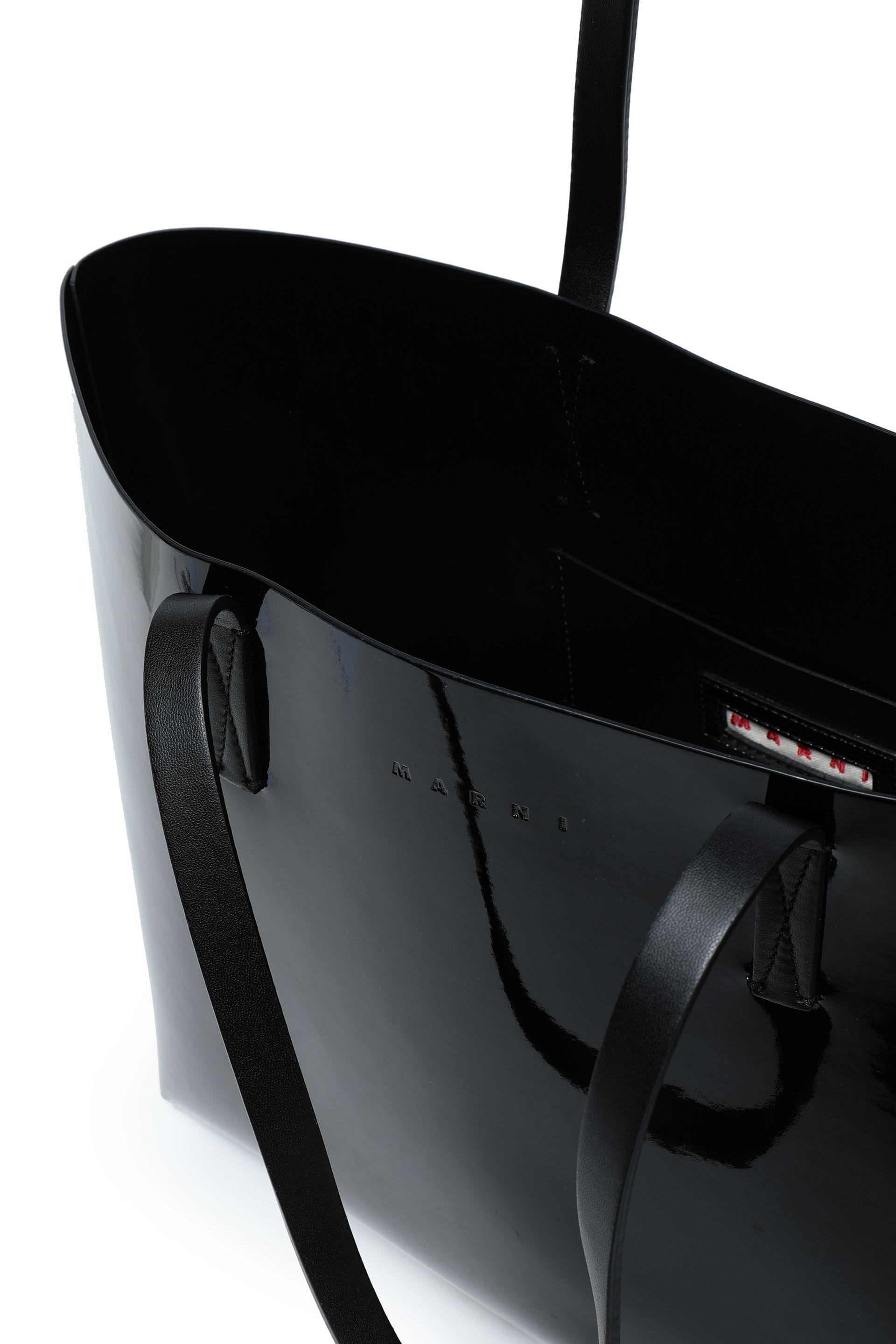 Black patent leather tote online